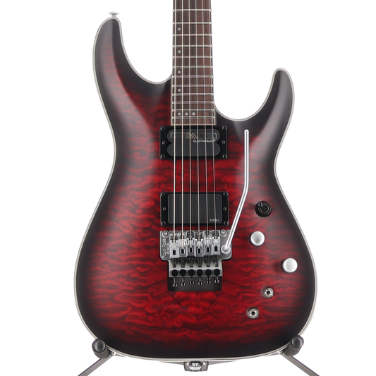 Schecter C-1 Platinum Floyd Rose Sustainer Satin Crimson Red Burst (N6) (79020)
