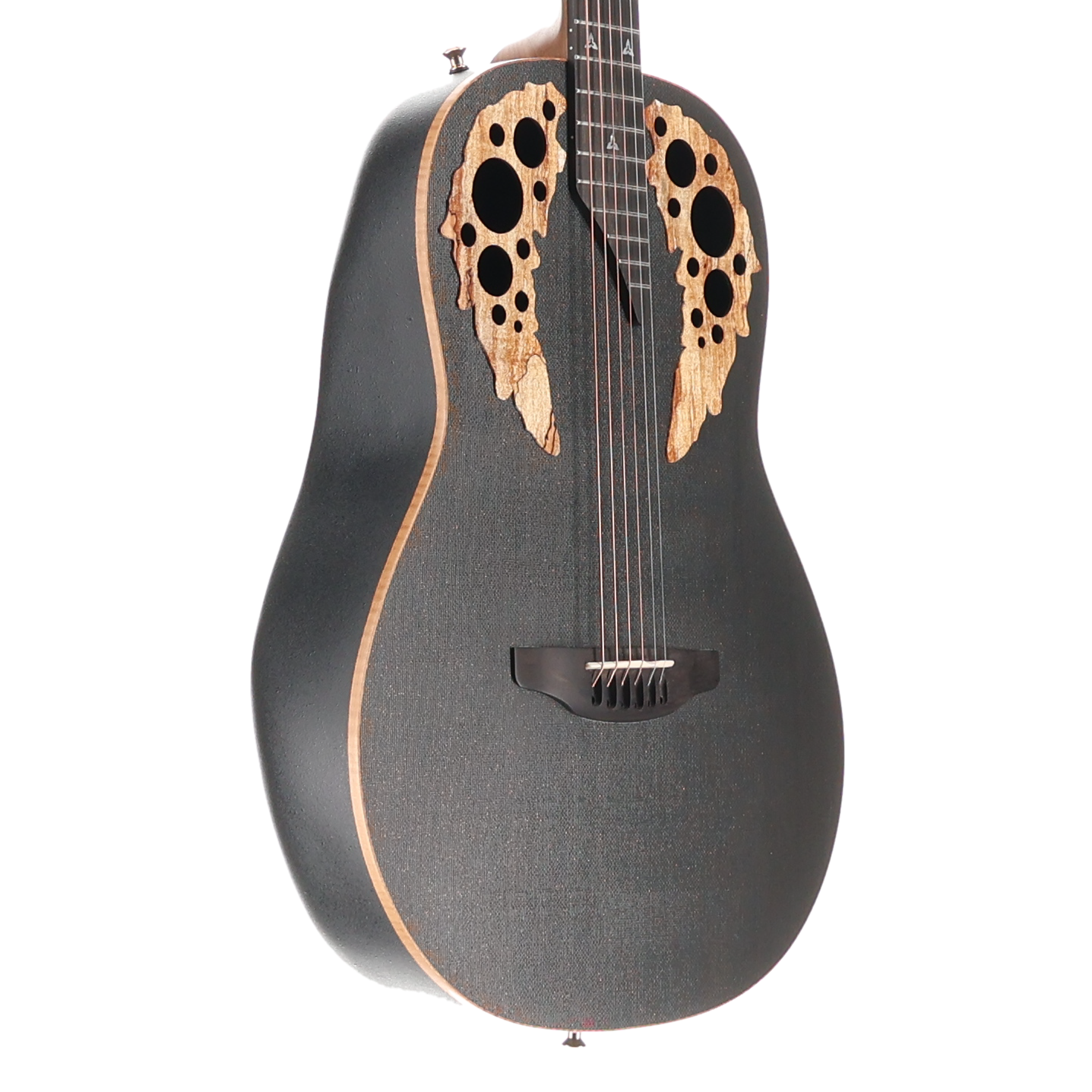 Adamas Adamas E-Acoustic Guitar ADAMAS U581T-FM Mid-Depth, Black Satin Copper Metal Flake, Plays Great (RC4) (42707)