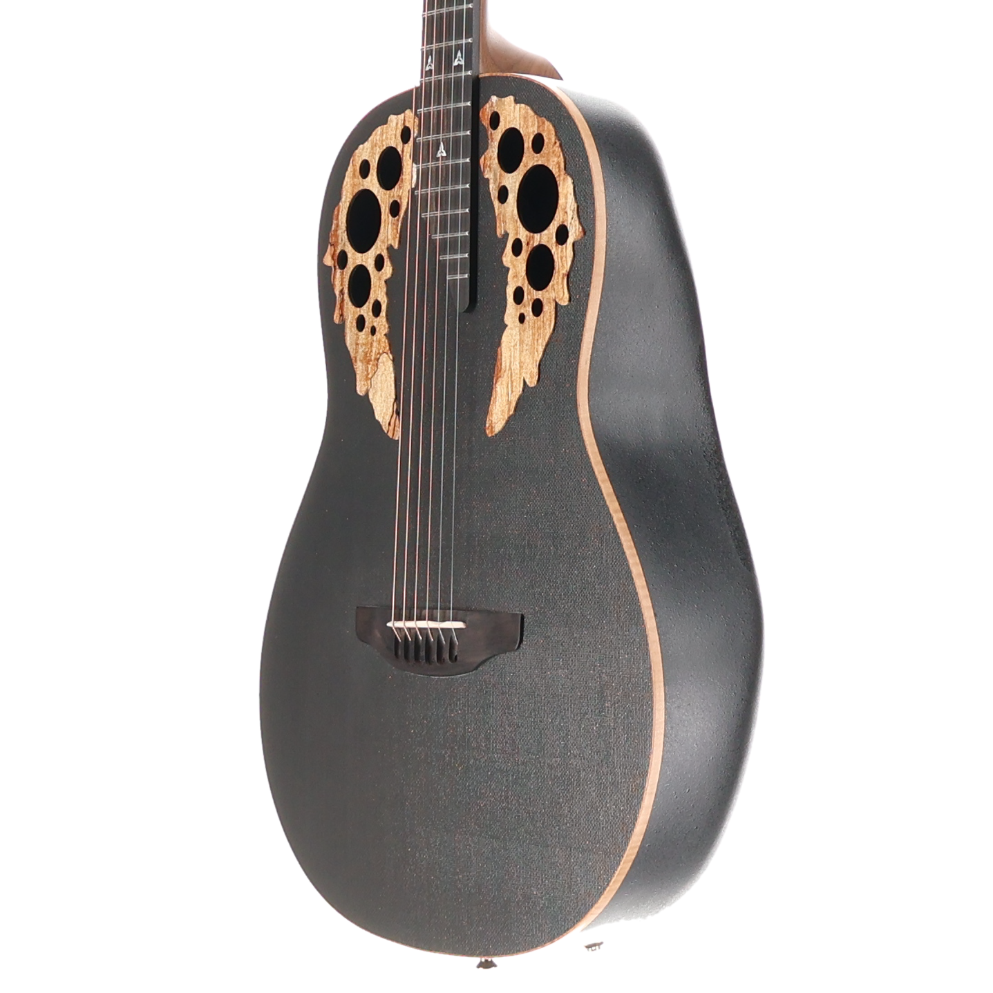 Adamas Adamas E-Acoustic Guitar ADAMAS U581T-FM Mid-Depth, Black Satin Copper Metal Flake, Plays Great (RC4) (42707)