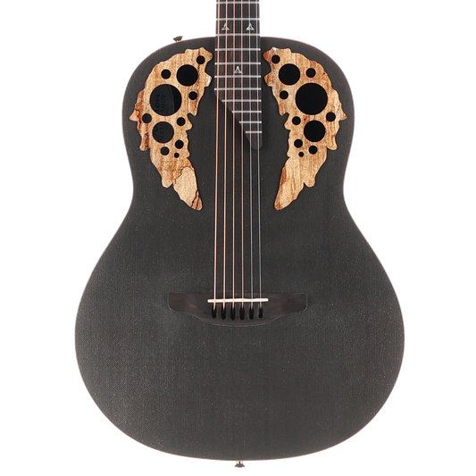 Adamas Adamas E-Acoustic Guitar ADAMAS U581T-FM Mid-Depth Non-Cutaway - Black Satin Copper Metal Flake (RC4) (42707)