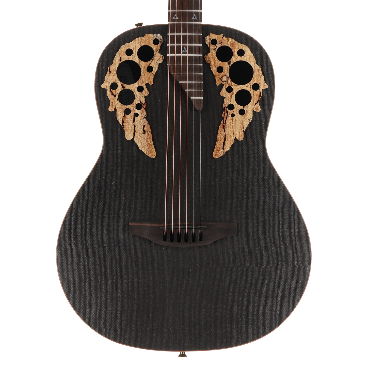 Adamas Spalted Maple Limited Edition, Deep Contour Acoustic-Electric Guitar - Black Satin Copper Metal Flake (SR) (22701)
