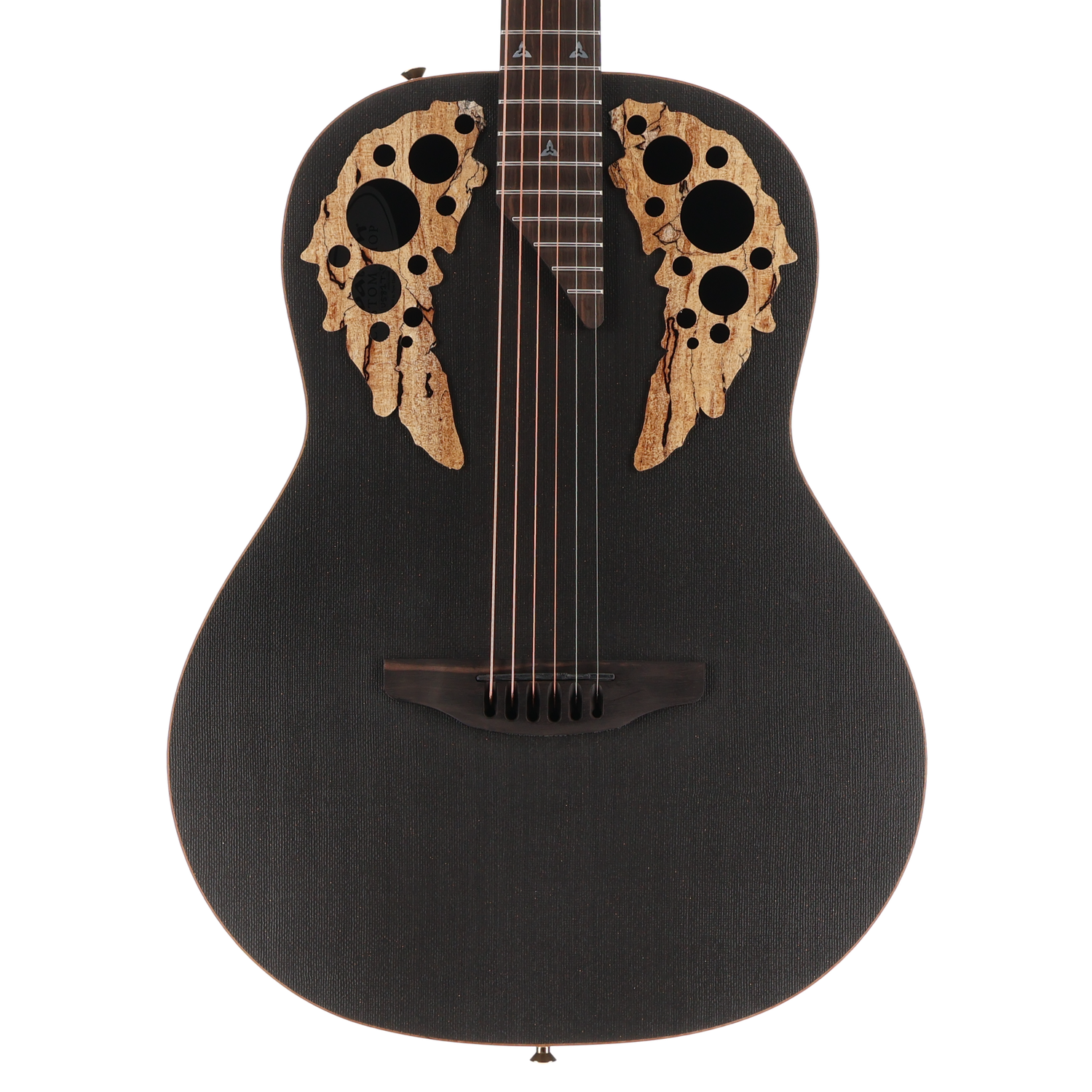 Adamas Spalted Maple Limited Edition, Deep Contour Acoustic-Electric Guitar - Black Satin Copper Metal Flake (SR) (22701)