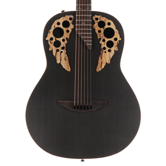 Adamas Spalted Maple Limited Edition, Deep Contour Acoustic-Electric Guitar - Black Satin Copper Metal Flake (SR) (22701)
