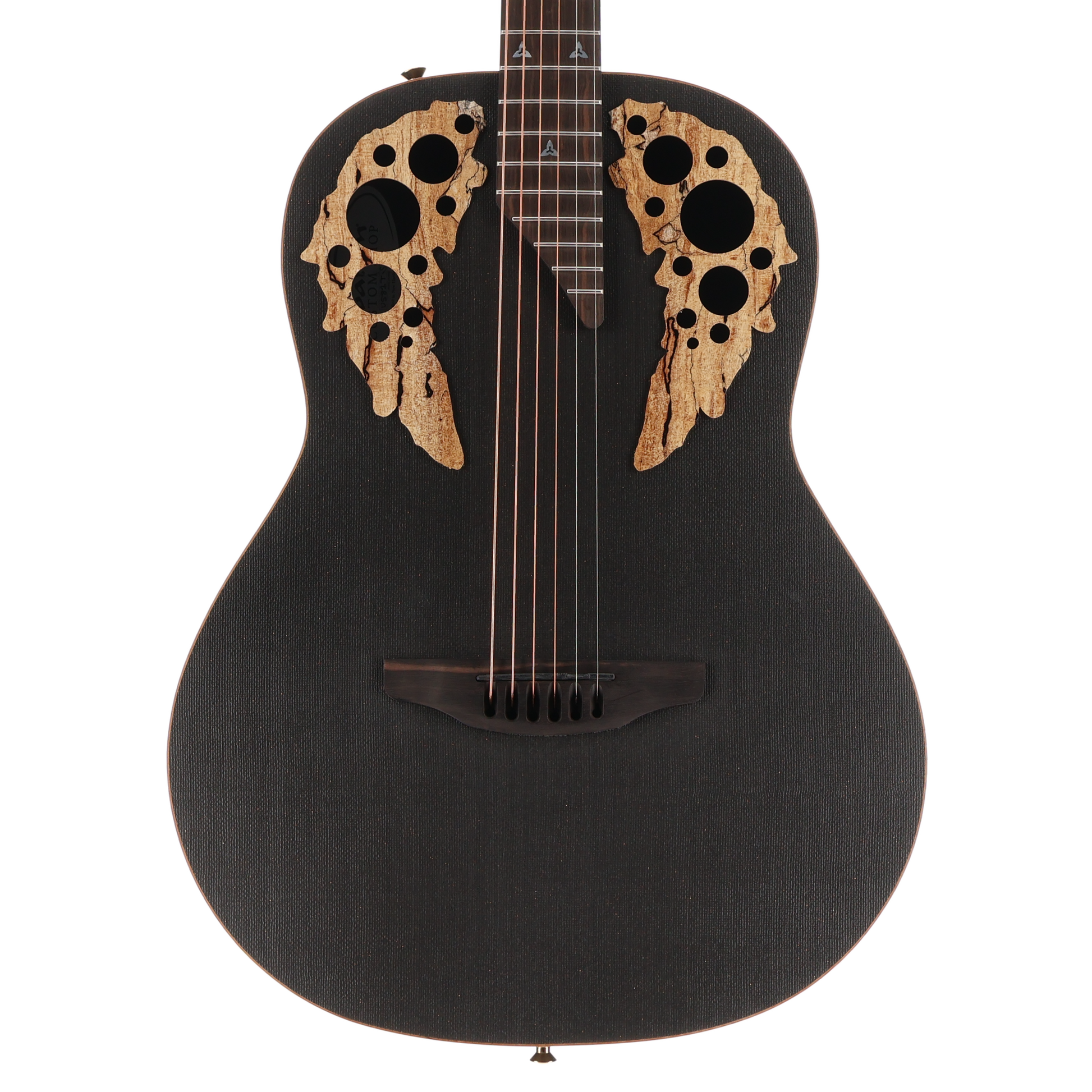 Adamas Spalted Maple Ltd Ed Deep Contour Ac-El - Black Satin Copper Metal Flake, Pro Setup (SR) (22701)