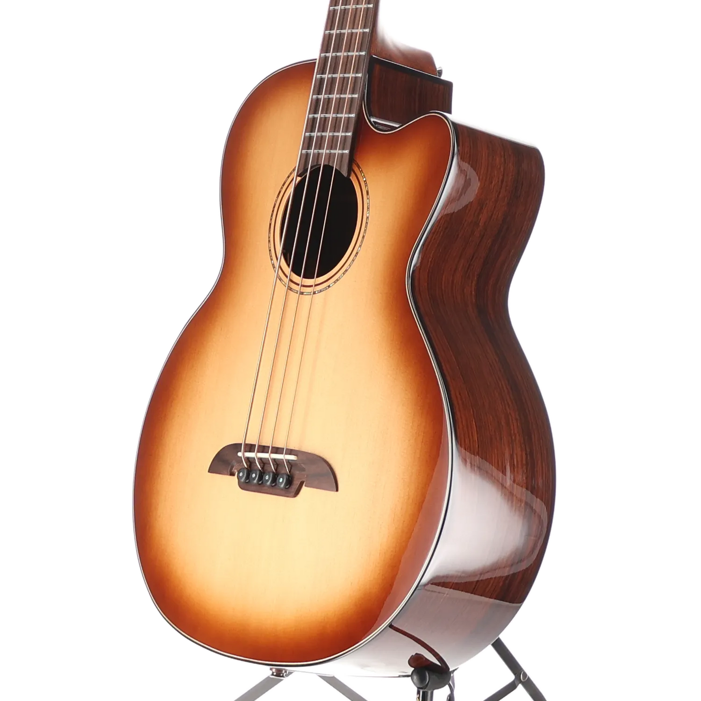 Alvarez 4-string Acoustic-electric Bass with Armrest, Spruce Top, Shadowburst (F8) (99015)