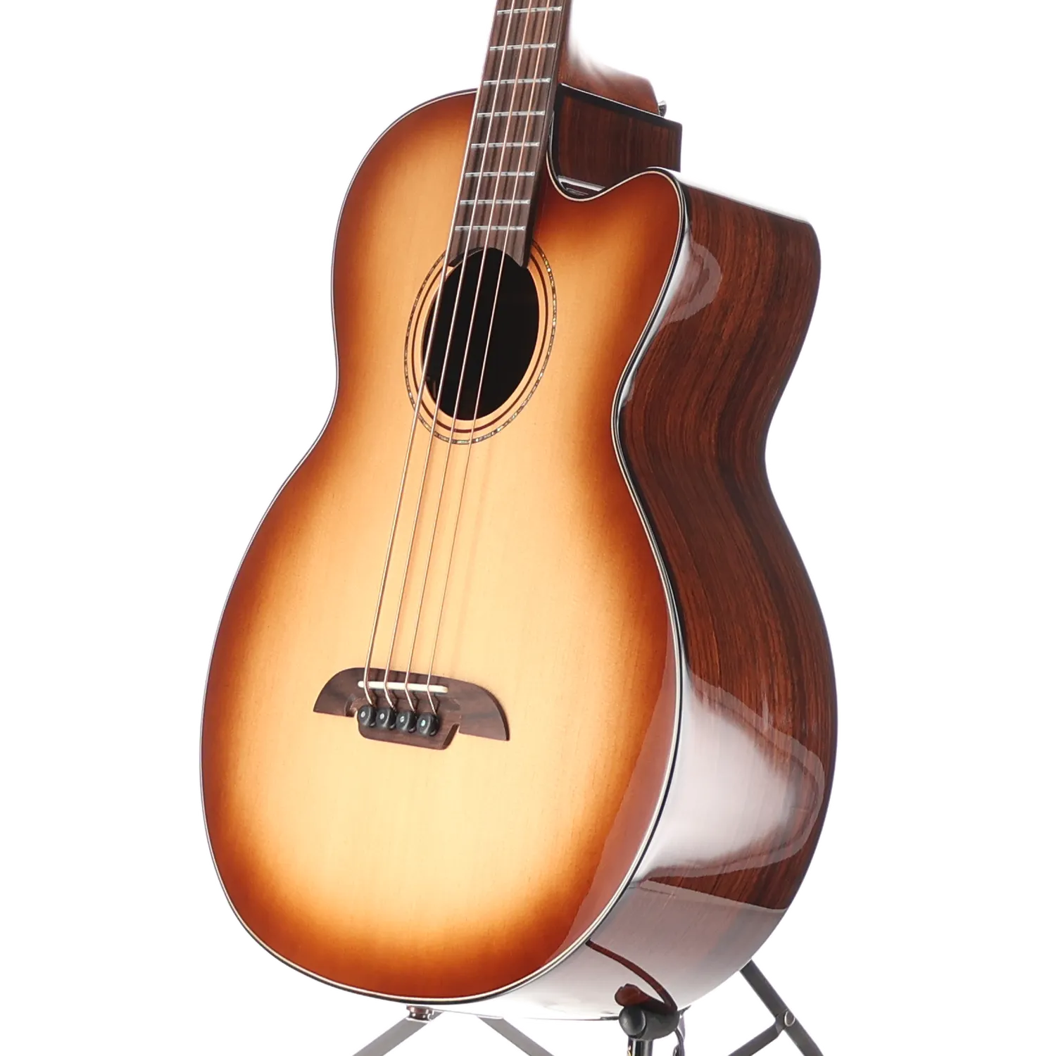 Alvarez 4-string Acoustic-electric Bass with Armrest, Spruce Top, Shadowburst (F8) (99015)