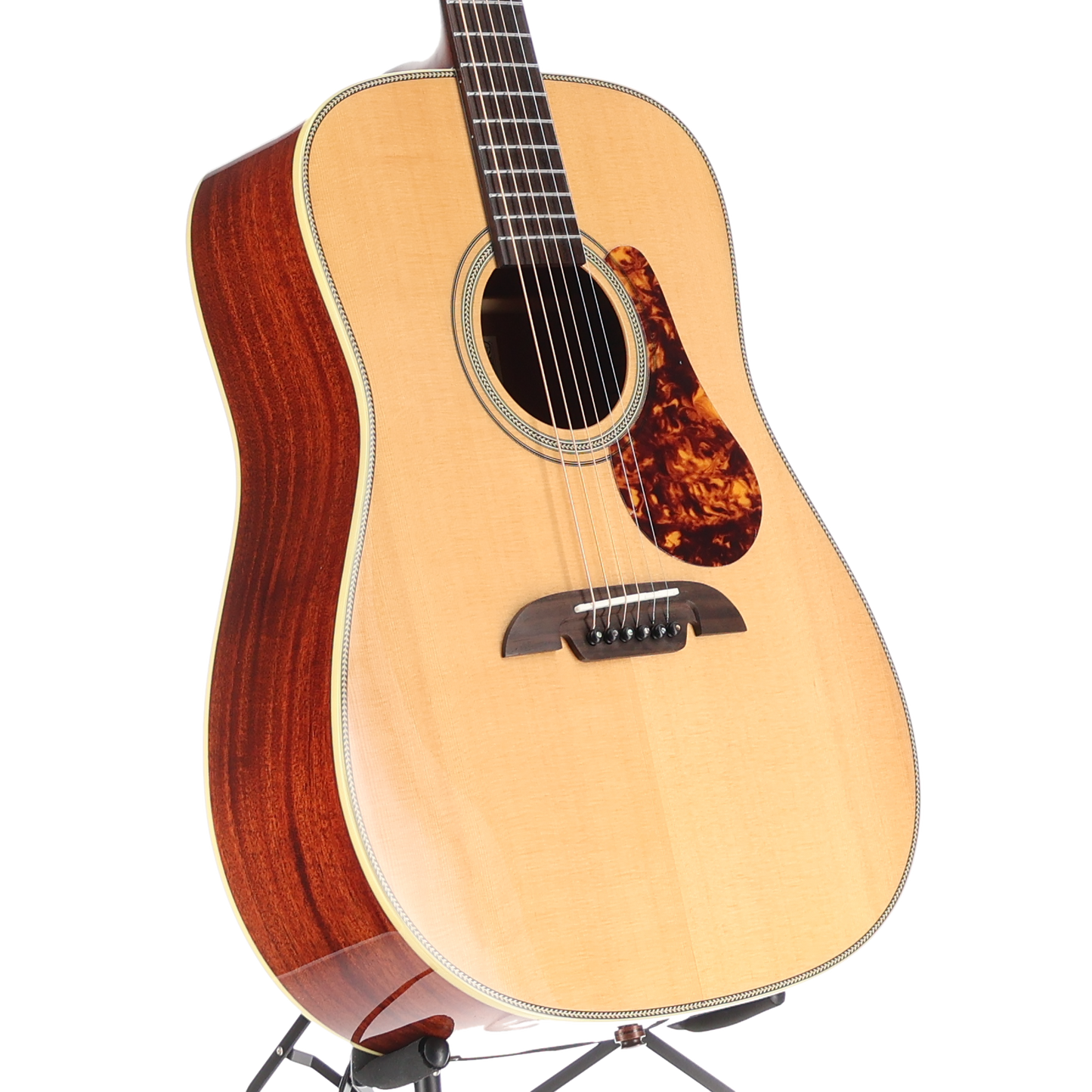 Alvarez Herringbone Masterworks A/E Dread, Spruce Top, Mahogany Back and Sides, Mahogany Neck, and Rosewood Fingerboard - Natural (RC1) (99017)