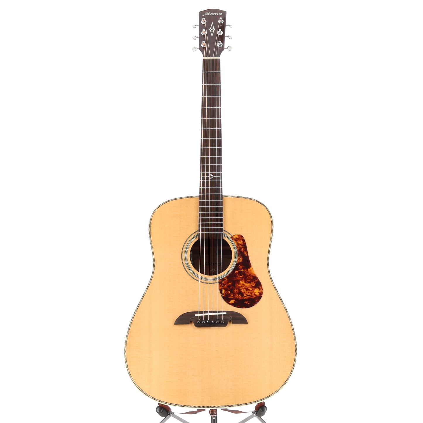 Alvarez Herringbone Masterworks A/E Dread, Spruce Top, Mahogany Back and Sides, Mahogany Neck, and Rosewood Fingerboard - Natural (RC1) (99017)