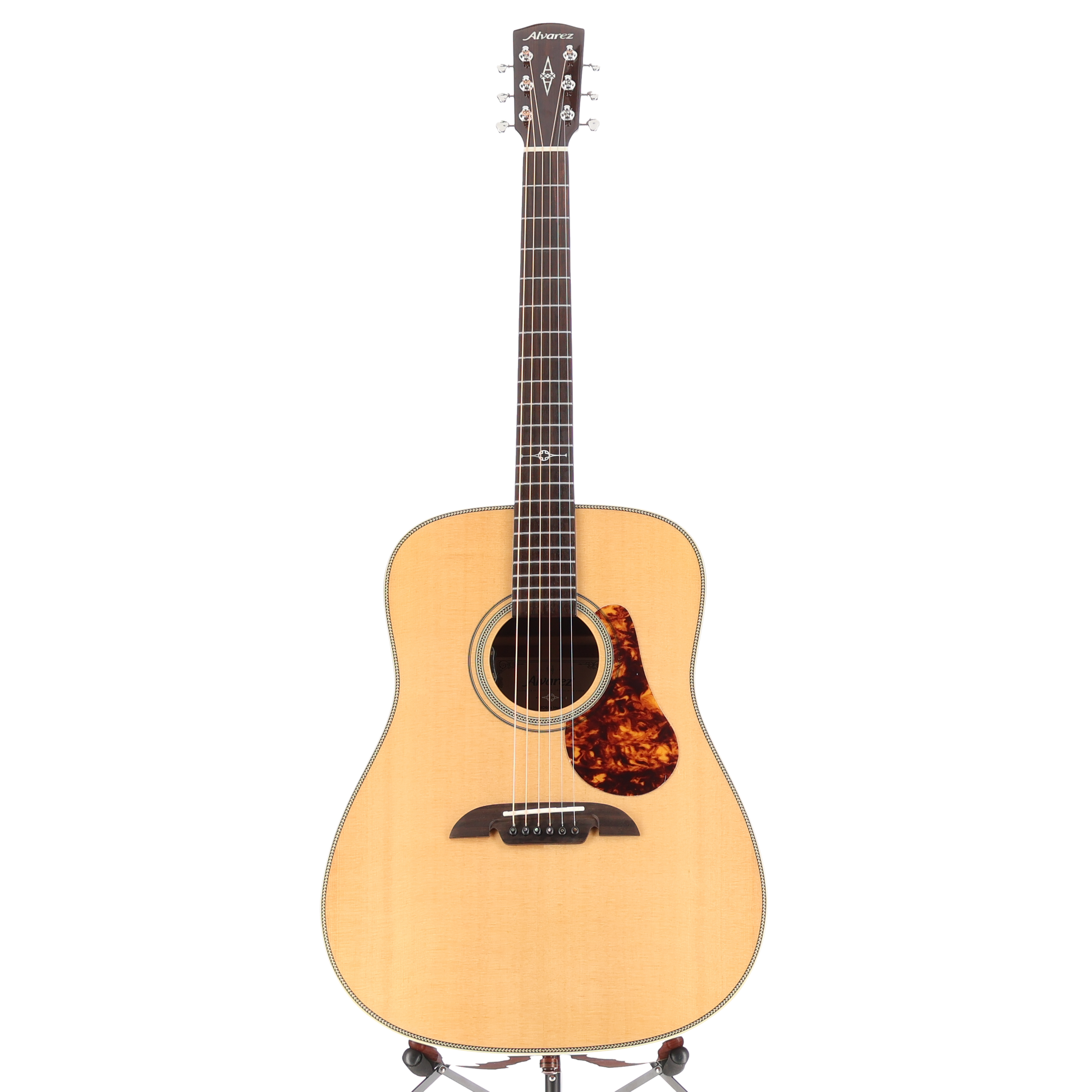 Alvarez Herringbone Masterworks A/E Dread, Spruce Top, Mahogany Back and Sides, Mahogany Neck, and Rosewood Fingerboard - Natural (RC1) (99017)