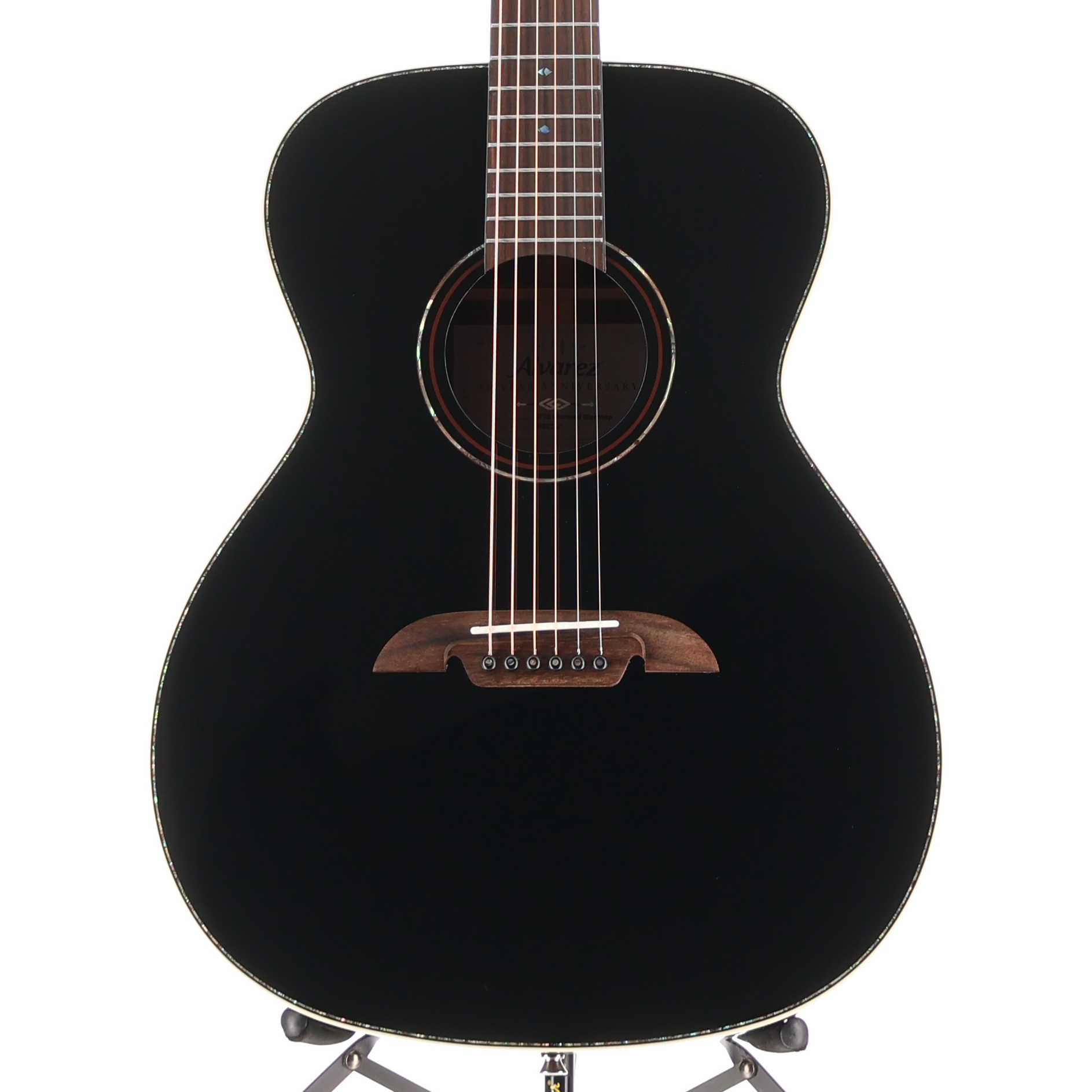 Alvarez Masterworks OM Limited 60th Diamond Anniversary - Black Top (V12) (09024)