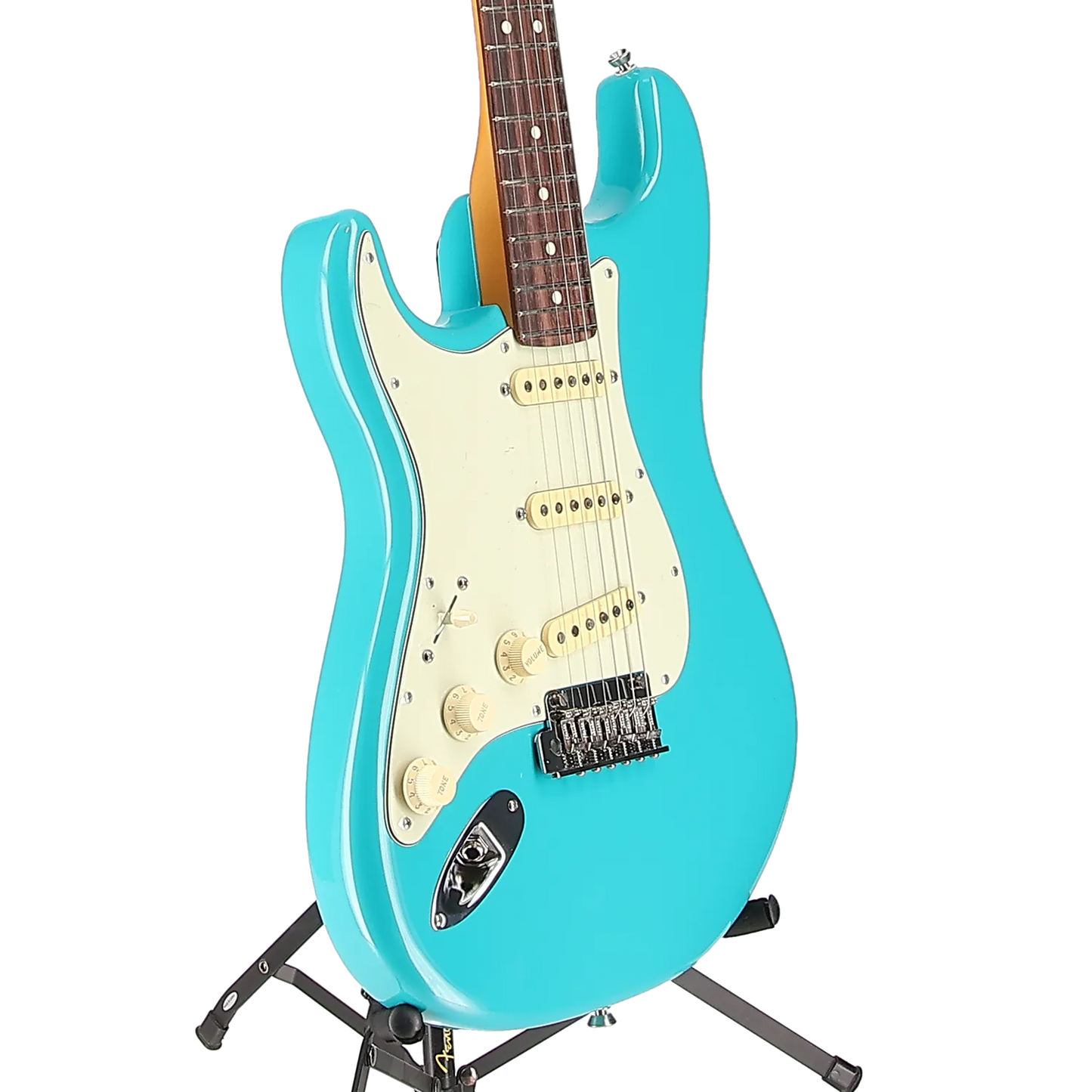 American Professional II Stratocaster Left-Hand, Rosewood Fingerboard, Miami Blue (EC6) (75741)