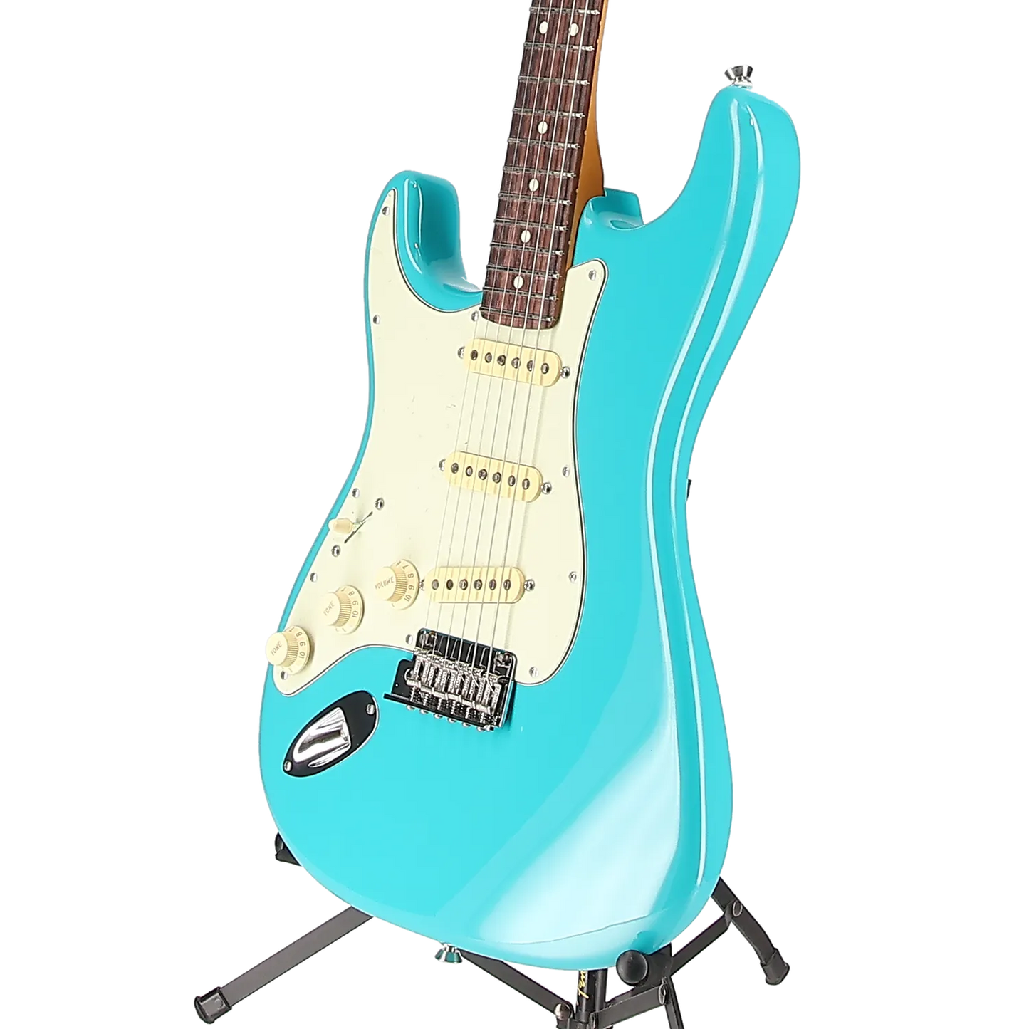 American Professional II Stratocaster Left-Hand, Rosewood Fingerboard, Miami Blue (EC6) (75741)