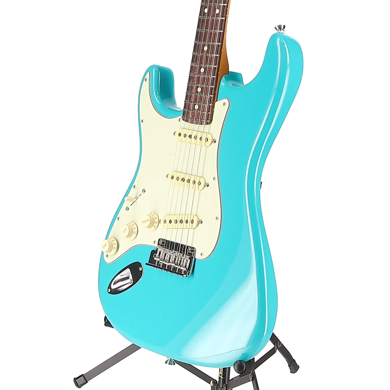 American Professional II Stratocaster Left-Hand, Rosewood Fingerboard, Miami Blue (EC6) (75741)