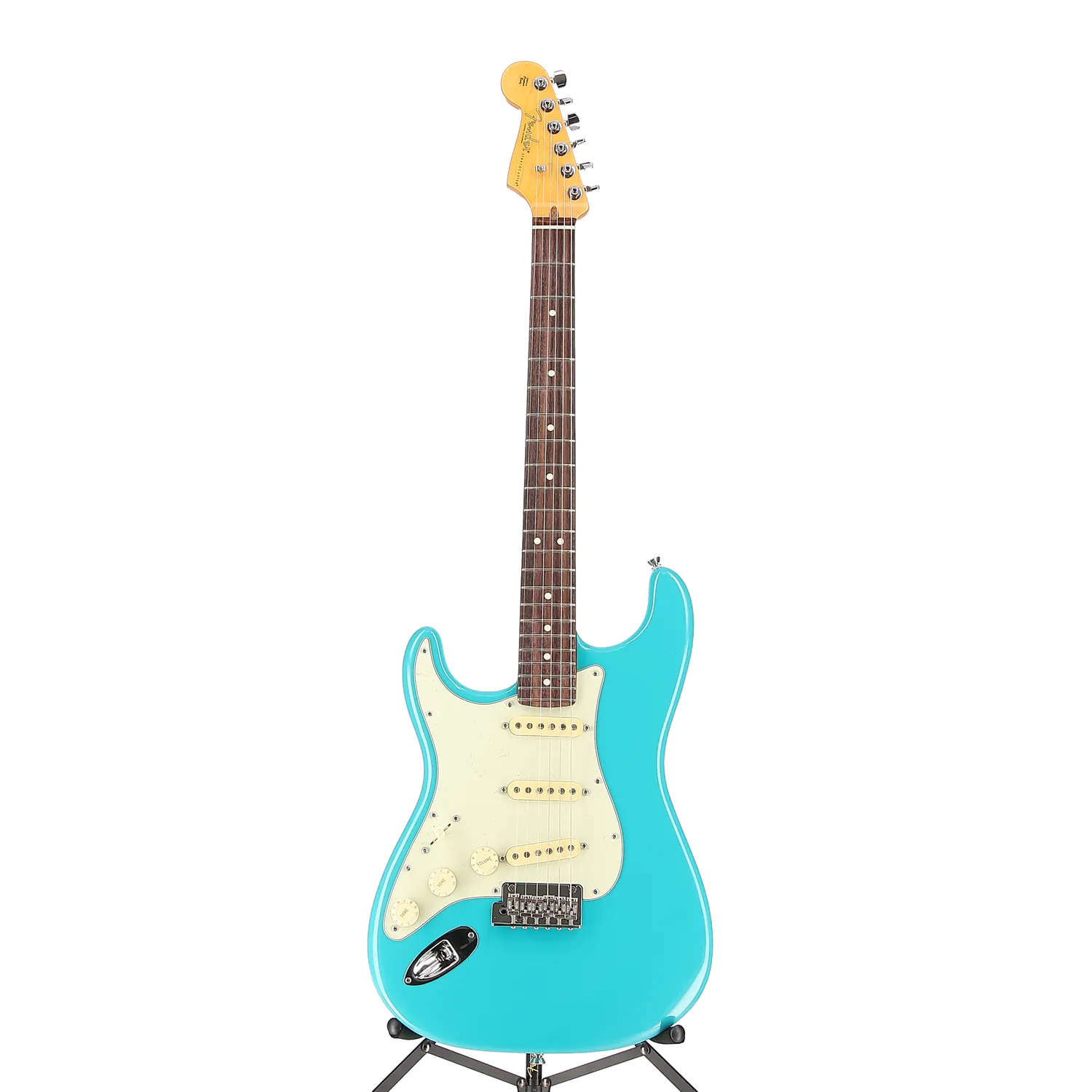 American Professional II Stratocaster Left-Hand, Rosewood Fingerboard, Miami Blue (EC6) (75741)