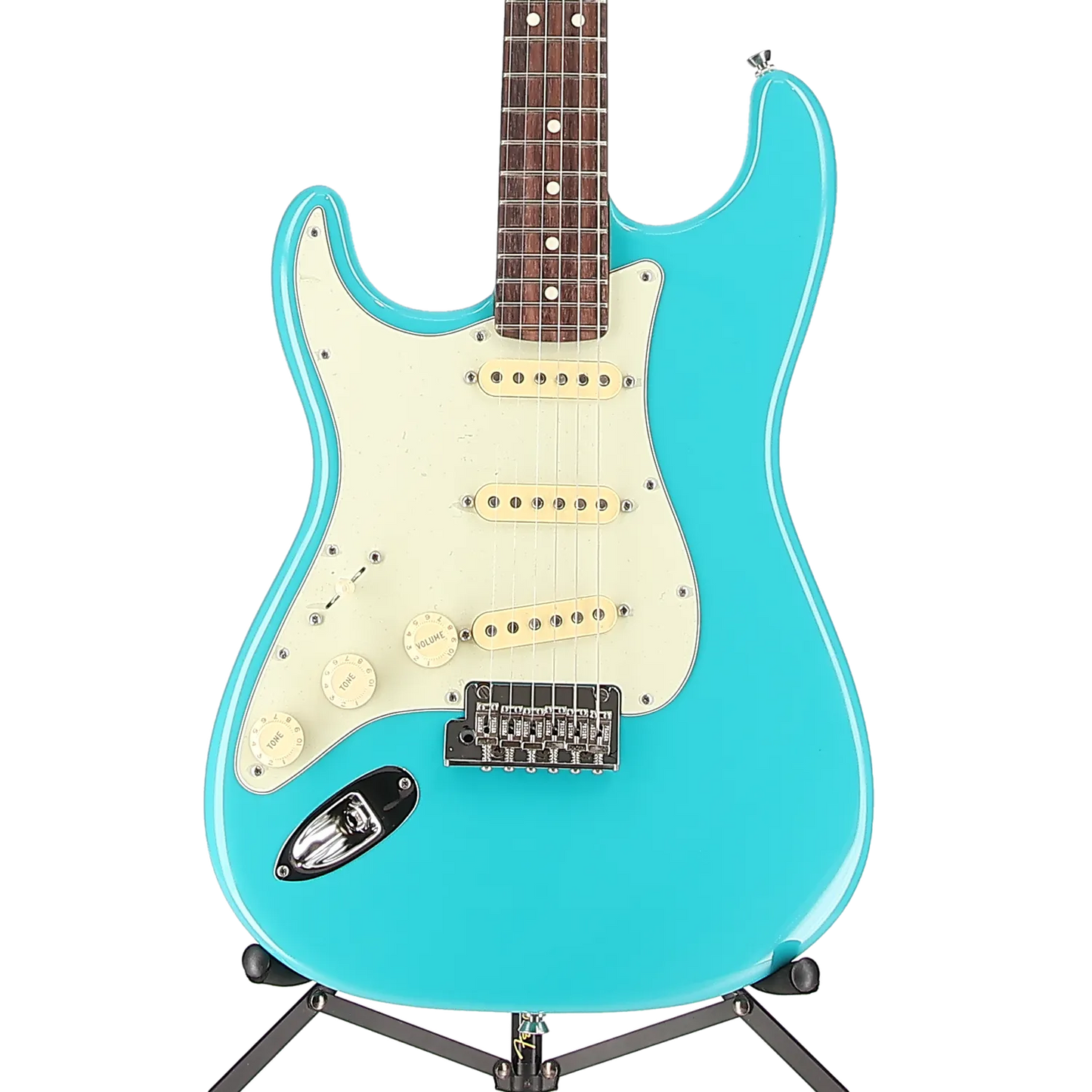 American Professional II Stratocaster Left-Hand, Rosewood Fingerboard, Miami Blue (EC6) (75741)