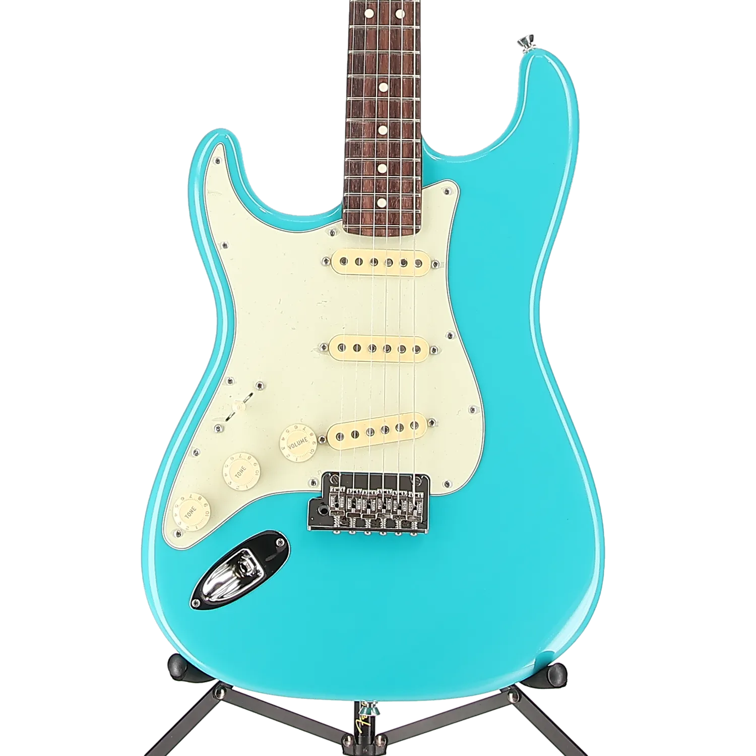 American Professional II Stratocaster Left-Hand, Rosewood Fingerboard, Miami Blue (EC6) (75741)