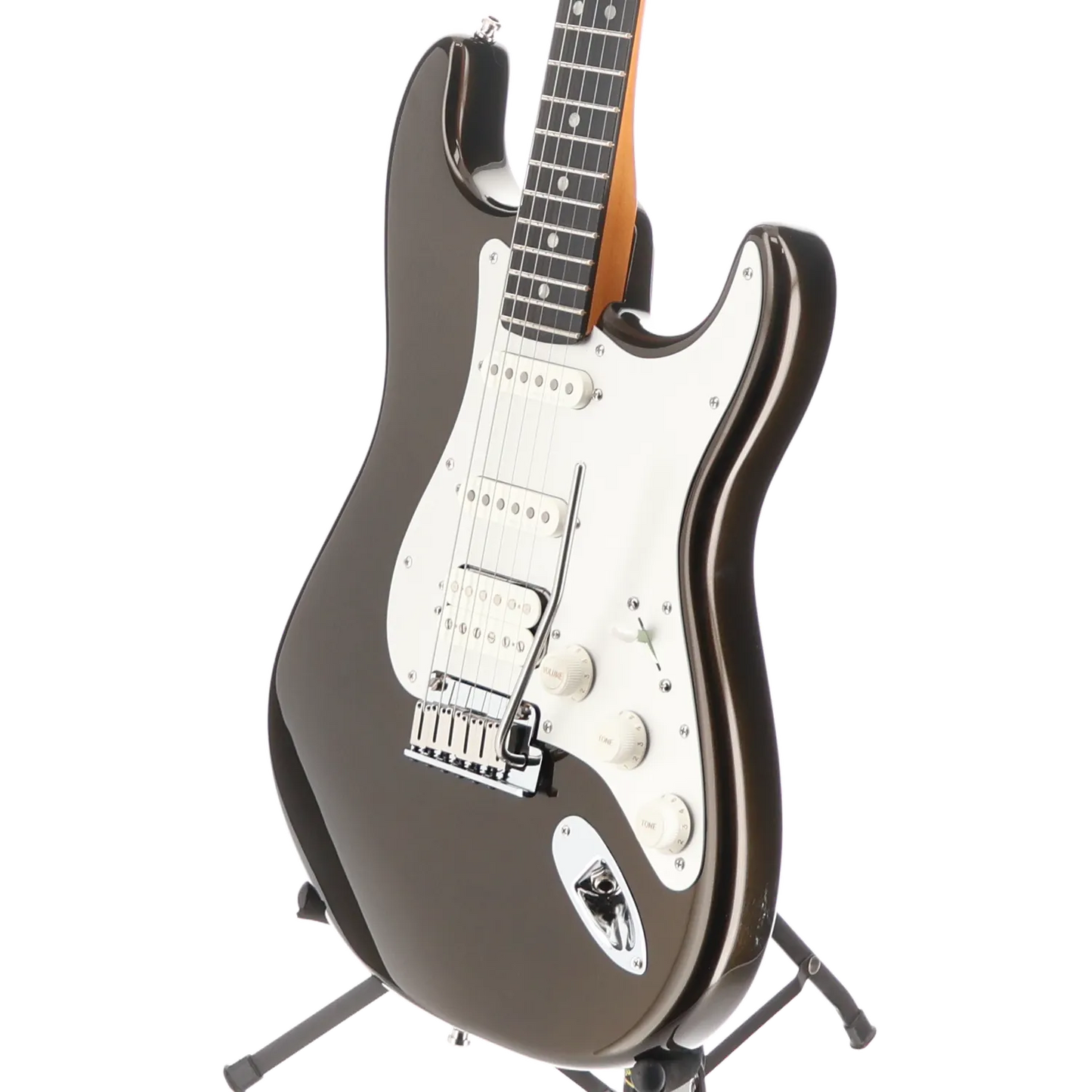 American Ultra II Stratocaster HSS, Ebony Fingerboard, Texas Tea (B4) (12679)