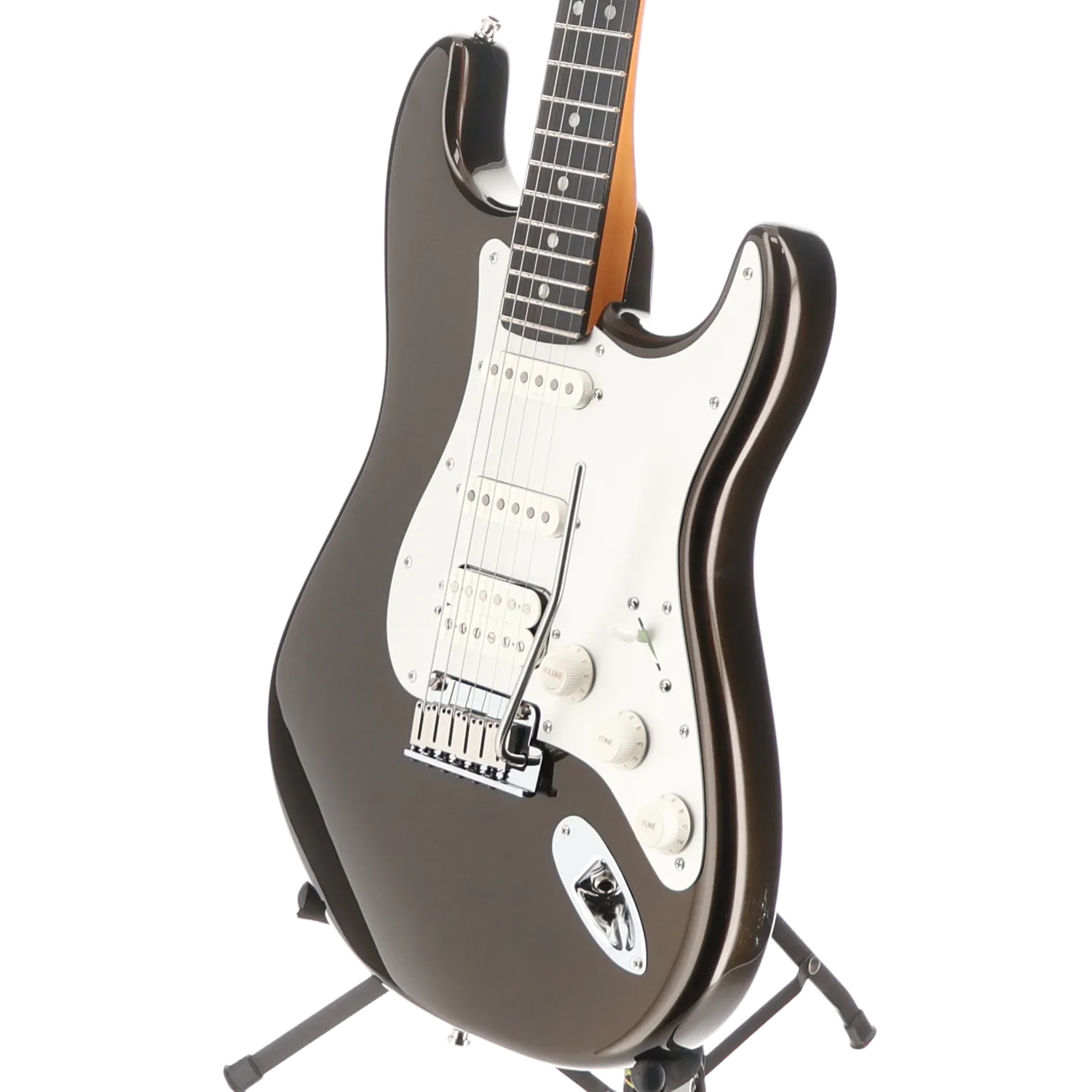 American Ultra II Stratocaster HSS, Ebony Fingerboard, Texas Tea (B4) (12679)