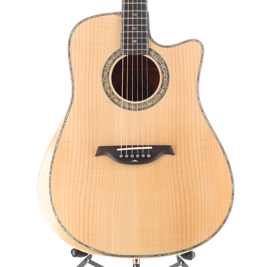 BC Rich 6-string Acoustic-electric with Maple Top, Maple Back and Sides, Mahogany Neck, and Ebony Fingerboard - Flame Maple (P) (00008)