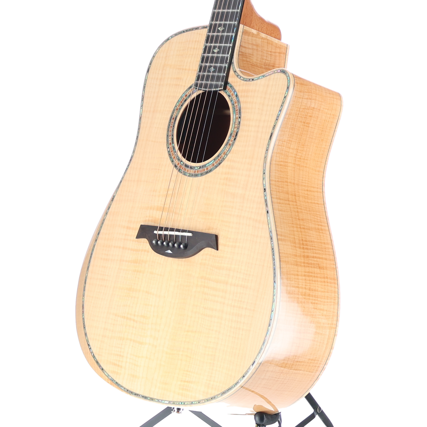 BC Rich 6-string Acoustic-electric with Maple Top, Maple Back and Sides, Mahogany Neck, and Ebony Fingerboard - Flame Maple (P) (00027)