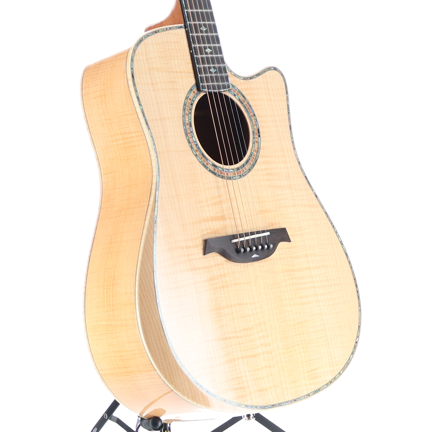 BC Rich 6-string Acoustic-electric with Maple Top, Maple Back and Sides, Mahogany Neck, and Ebony Fingerboard - Flame Maple (P) (00027)