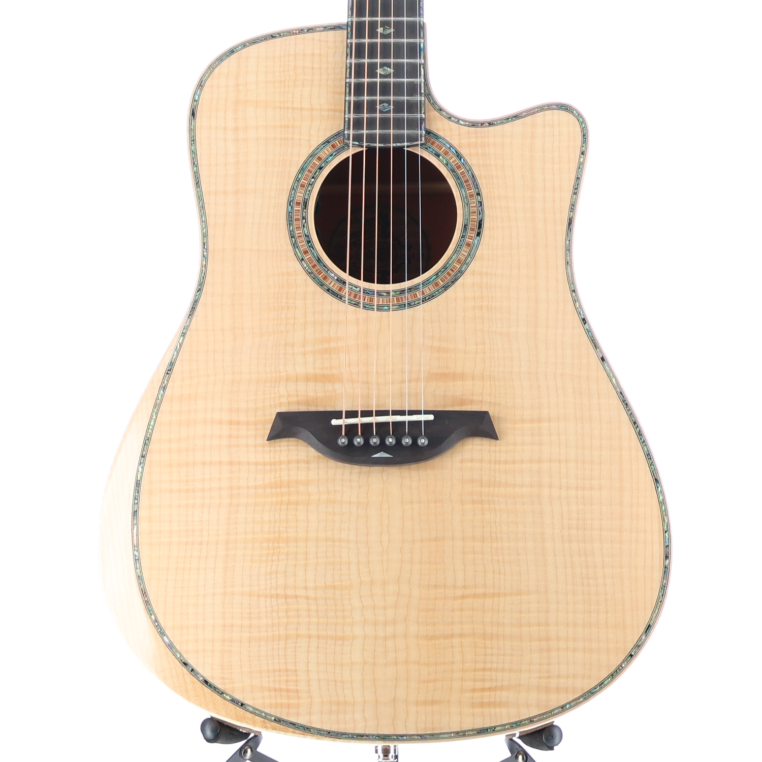 BC Rich 6-string Acoustic-electric with Maple Top, Maple Back and Sides, Mahogany Neck, and Ebony Fingerboard - Flame Maple (P) (00027)