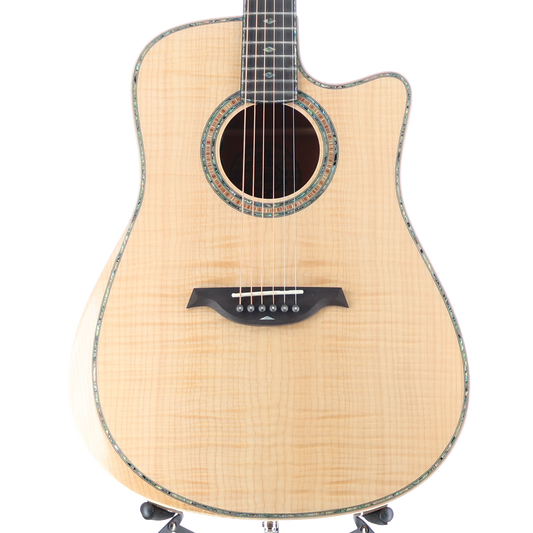 BC Rich 6-string Acoustic-electric with Maple Top, Maple Back and Sides, Mahogany Neck, and Ebony Fingerboard - Flame Maple (P) (00027)