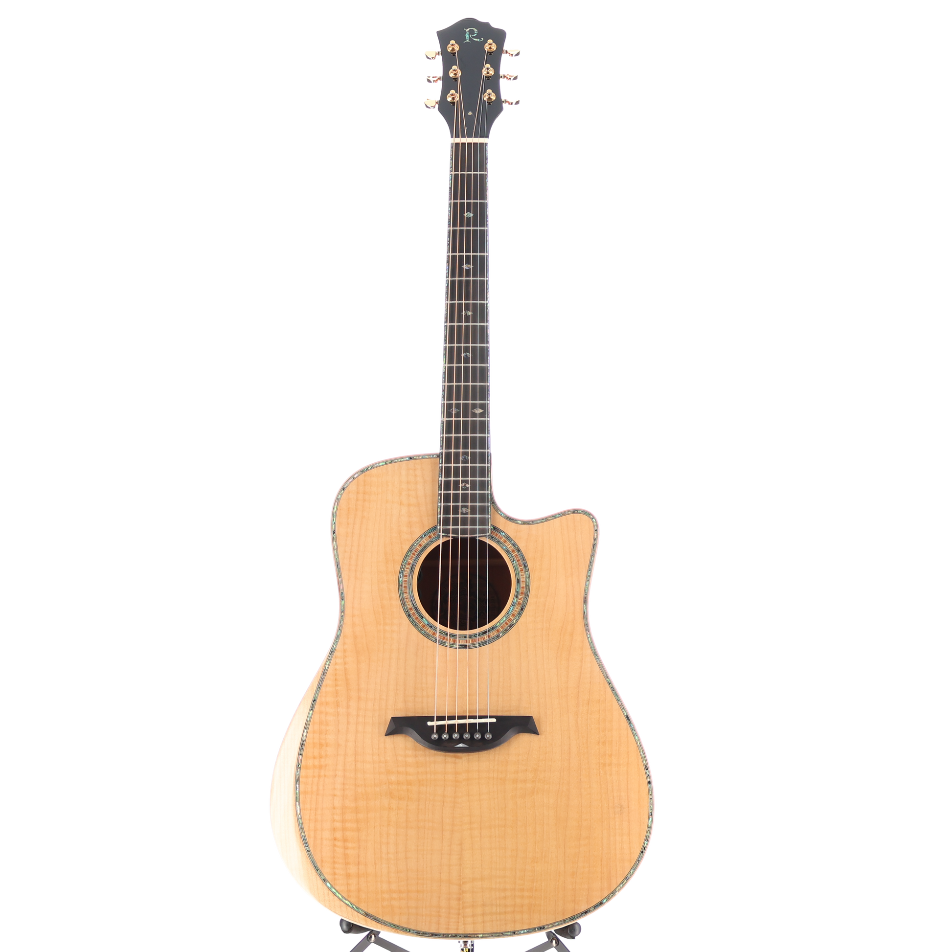 BC Rich 6-string Acoustic-electric with Maple Top, Maple Back and Sides, Mahogany Neck, and Ebony Fingerboard - Flame Maple (P) (00034)