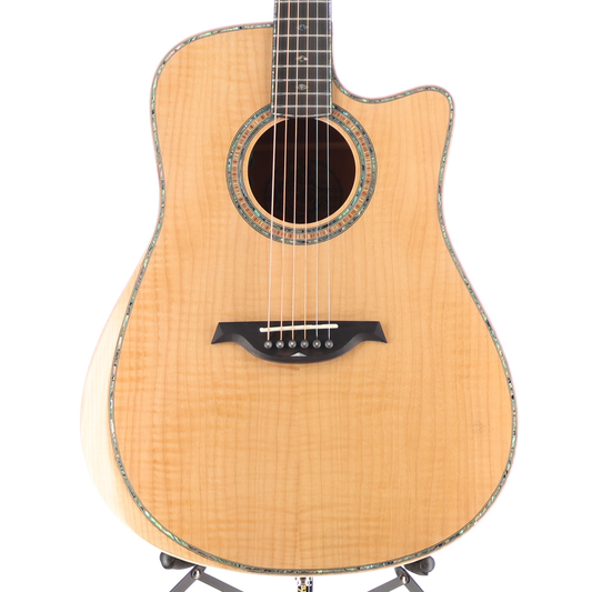 BC Rich 6-string Acoustic-electric with Maple Top, Maple Back and Sides, Mahogany Neck, and Ebony Fingerboard - Flame Maple (P) (00034)