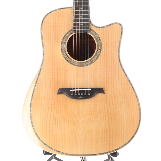 BC Rich 6-string Acoustic-electric with Maple Top, Maple Back and Sides, Mahogany Neck, and Ebony Fingerboard - Flame Maple (P) (00037)