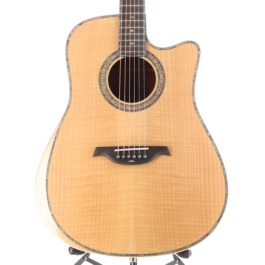 BC Rich 6-string Acoustic-electric with Maple Top, Maple Back and Sides, Mahogany Neck, and Ebony Fingerboard - Spalted Maple (P) (00029)