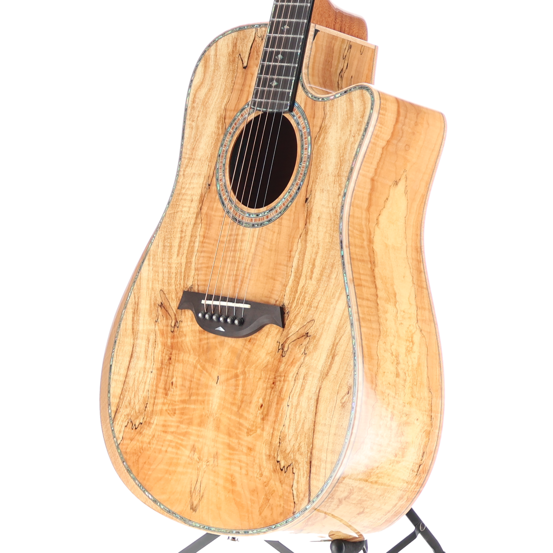 BC Rich 6-string Acoustic-electric with Maple Top, Maple Back and Sides, Mahogany Neck, and Ebony Fingerboard - Spalted Maple (P) (00050)