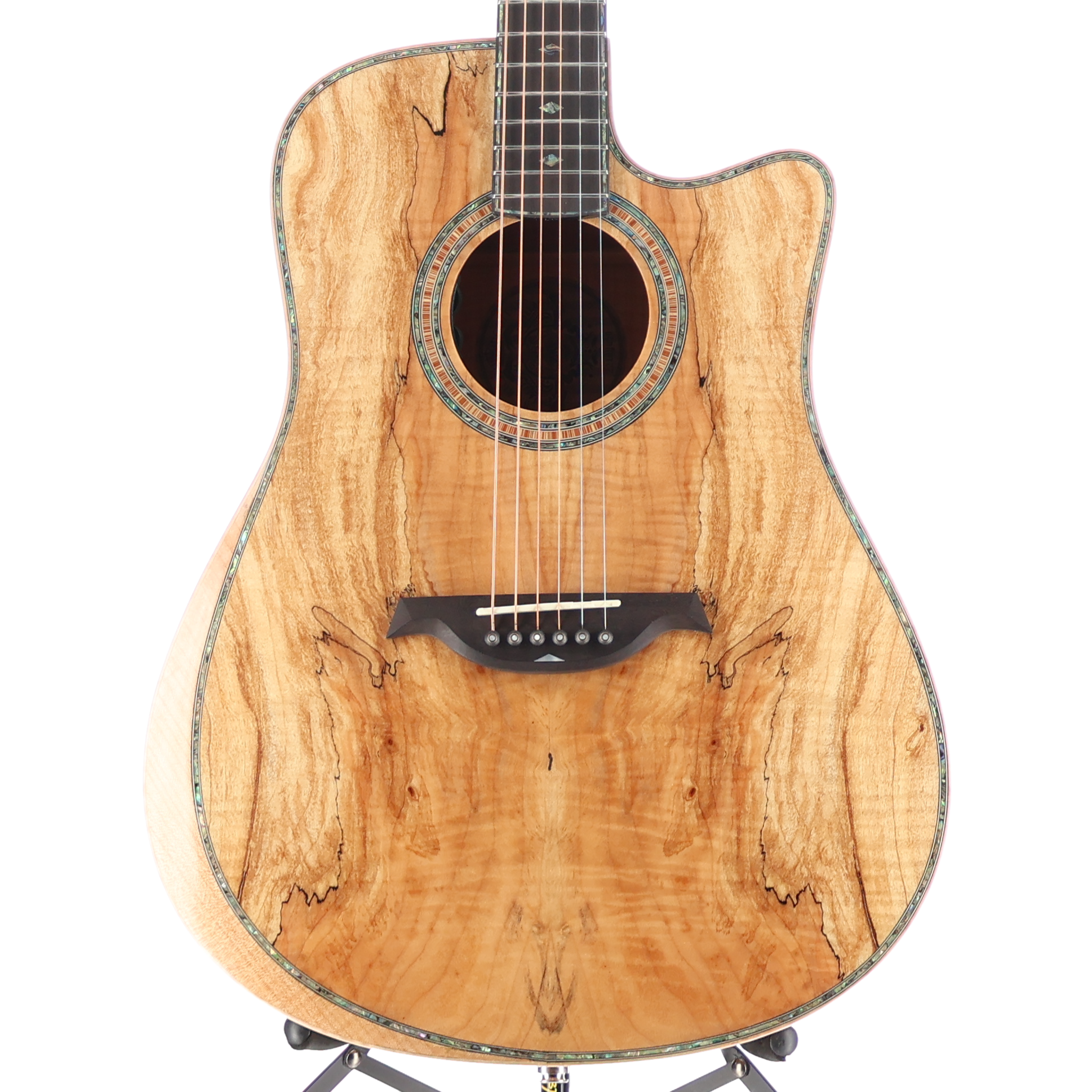 BC Rich 6-string Acoustic-electric with Maple Top, Maple Back and Sides, Mahogany Neck, and Ebony Fingerboard - Spalted Maple (P) (00050)