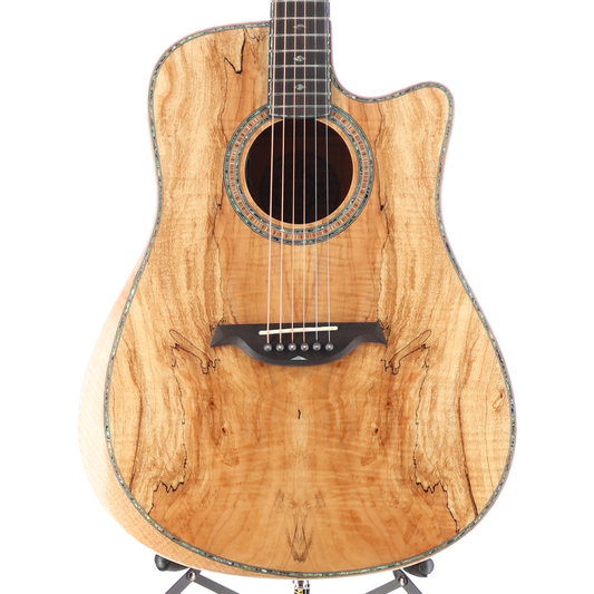 BC Rich 6-string Acoustic-electric with Maple Top, Maple Back and Sides, Mahogany Neck, and Ebony Fingerboard - Spalted Maple (P) (00050)