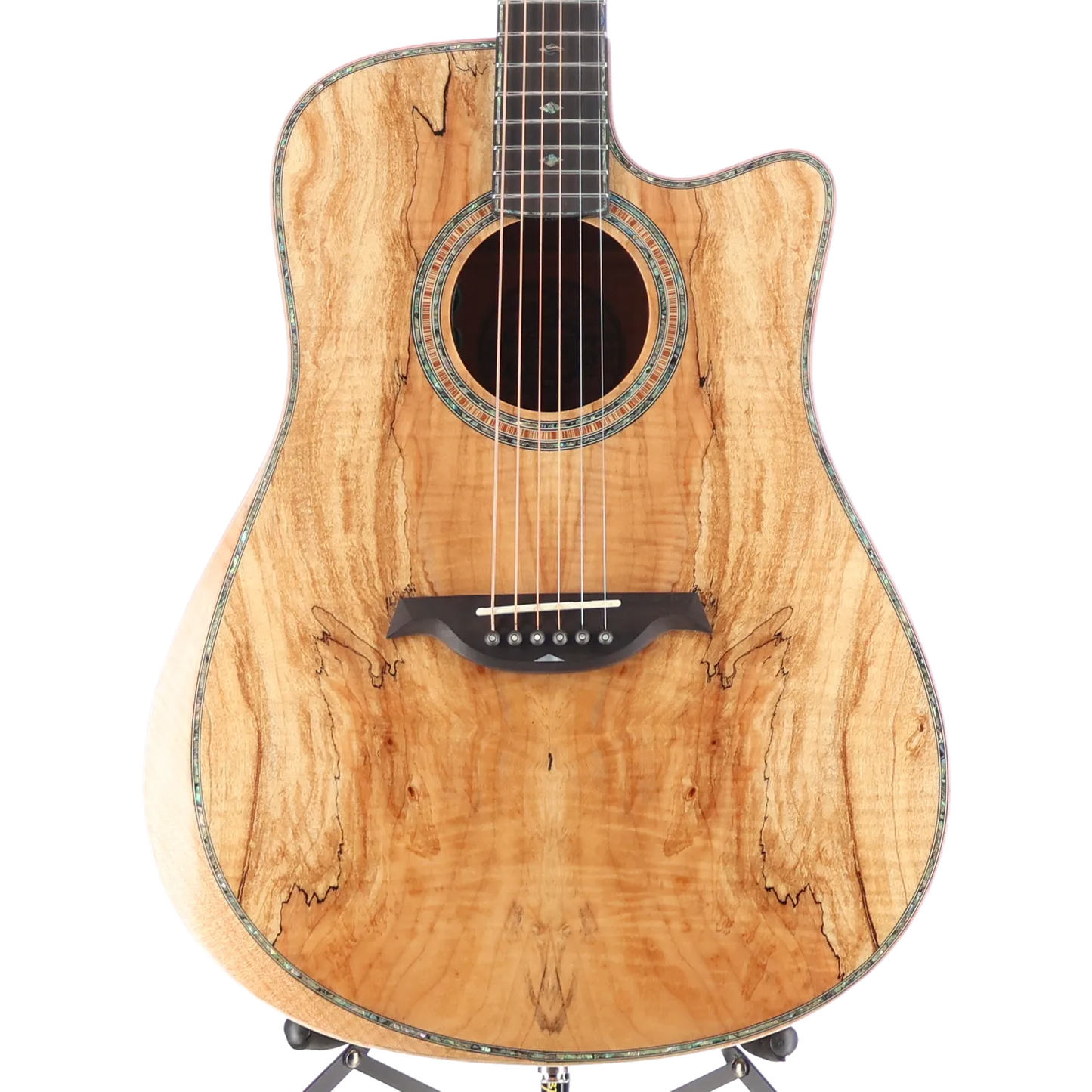 BC Rich 6-string Acoustic-electric with Maple Top, Maple Back and Sides, Mahogany Neck, and Ebony Fingerboard - Spalted Maple (P) (00050)