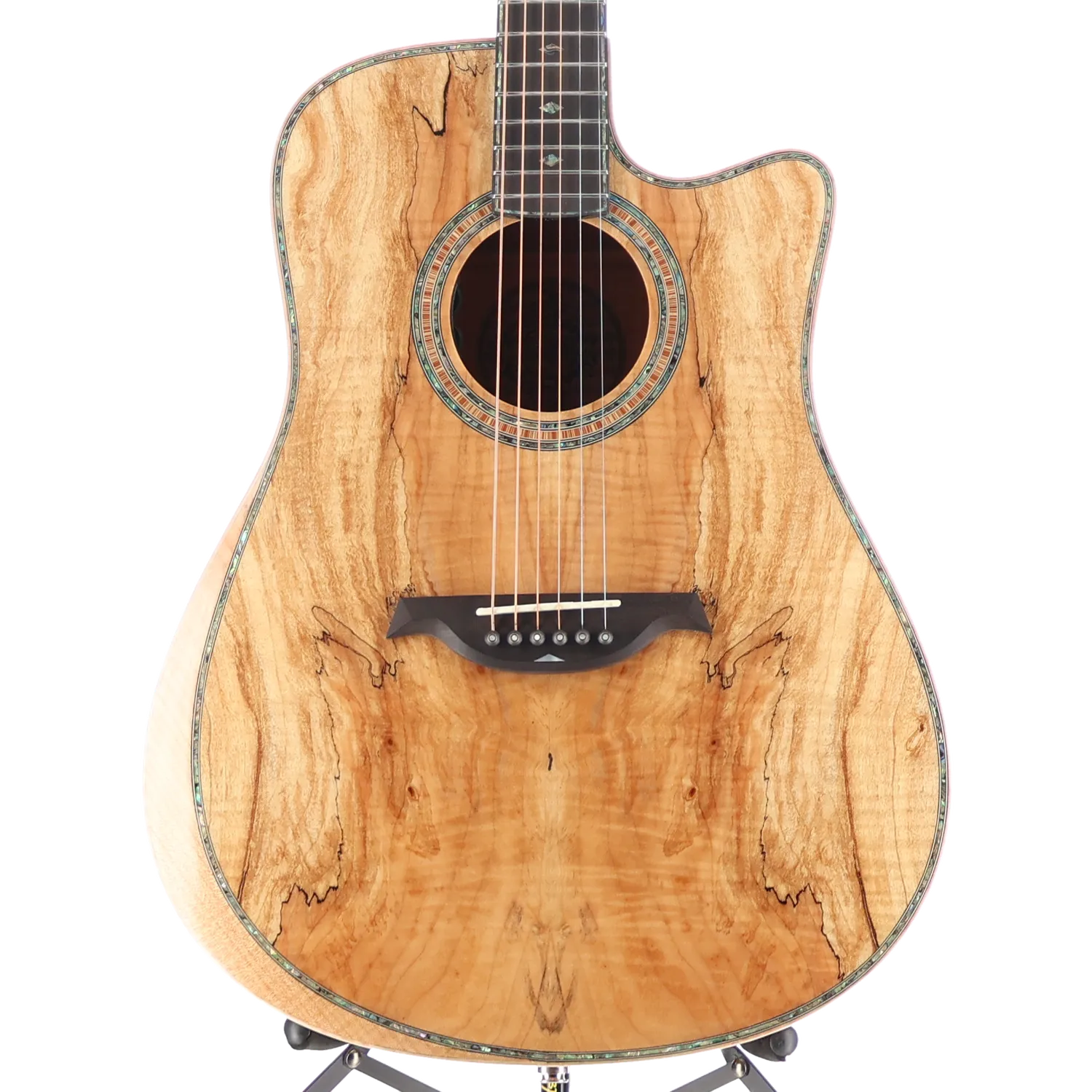 BC Rich 6-string Acoustic-electric with Maple Top, Maple Back and Sides, Mahogany Neck, and Ebony Fingerboard - Spalted Maple (P) (00050)