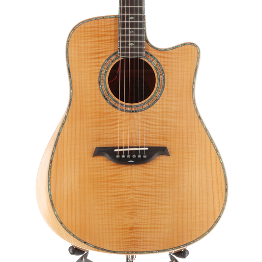 BC Rich Prophecy Series A/E Cutaway with Maple Top, Maple Back and Sides, Mahogany Neck, and Ebony Fingerboard - Flame Maple (P) (00062)