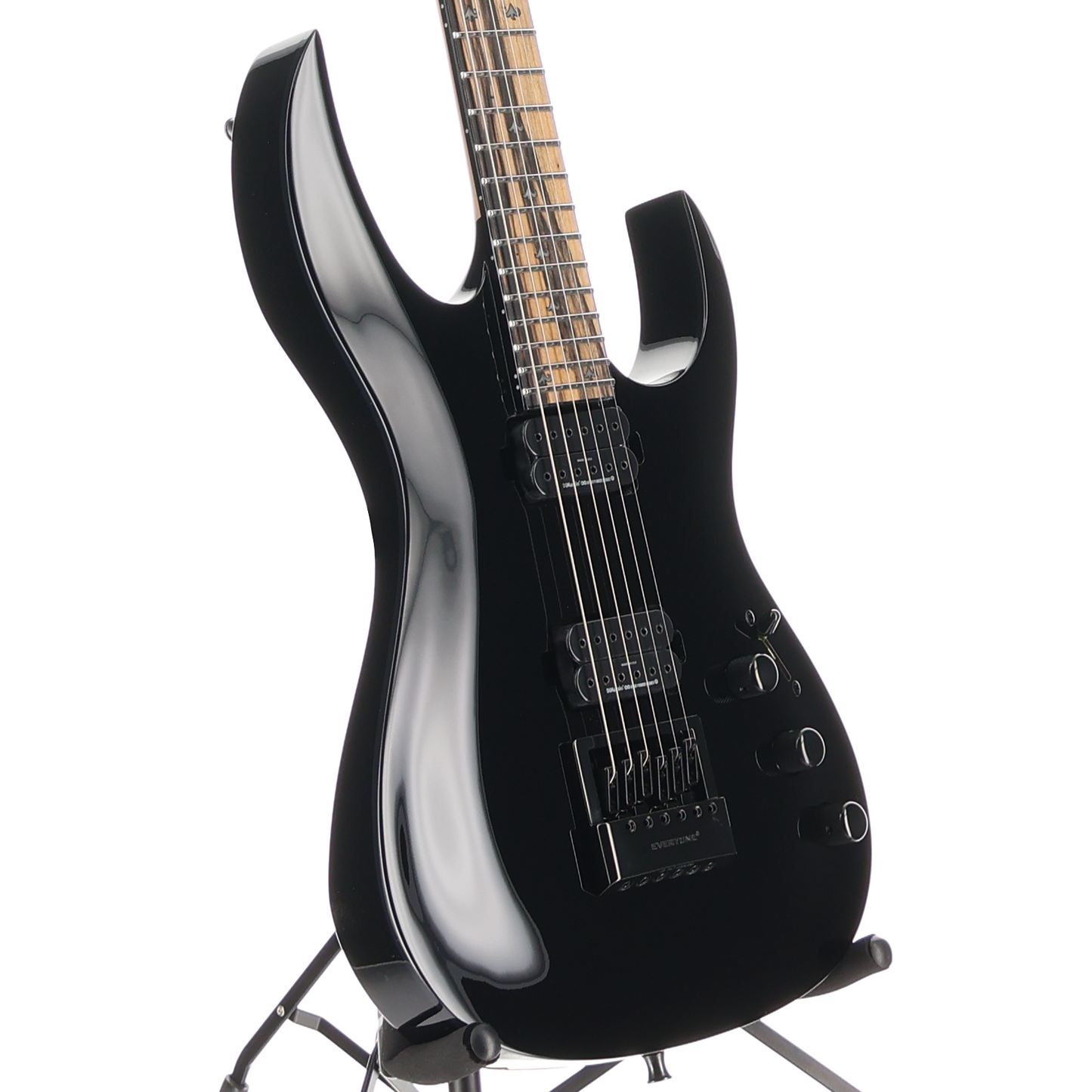 BC Rich Shredzilla Prophecy Archtop with EverTune - Gloss Black, Professional Setup (K3) (60358) (60358)
