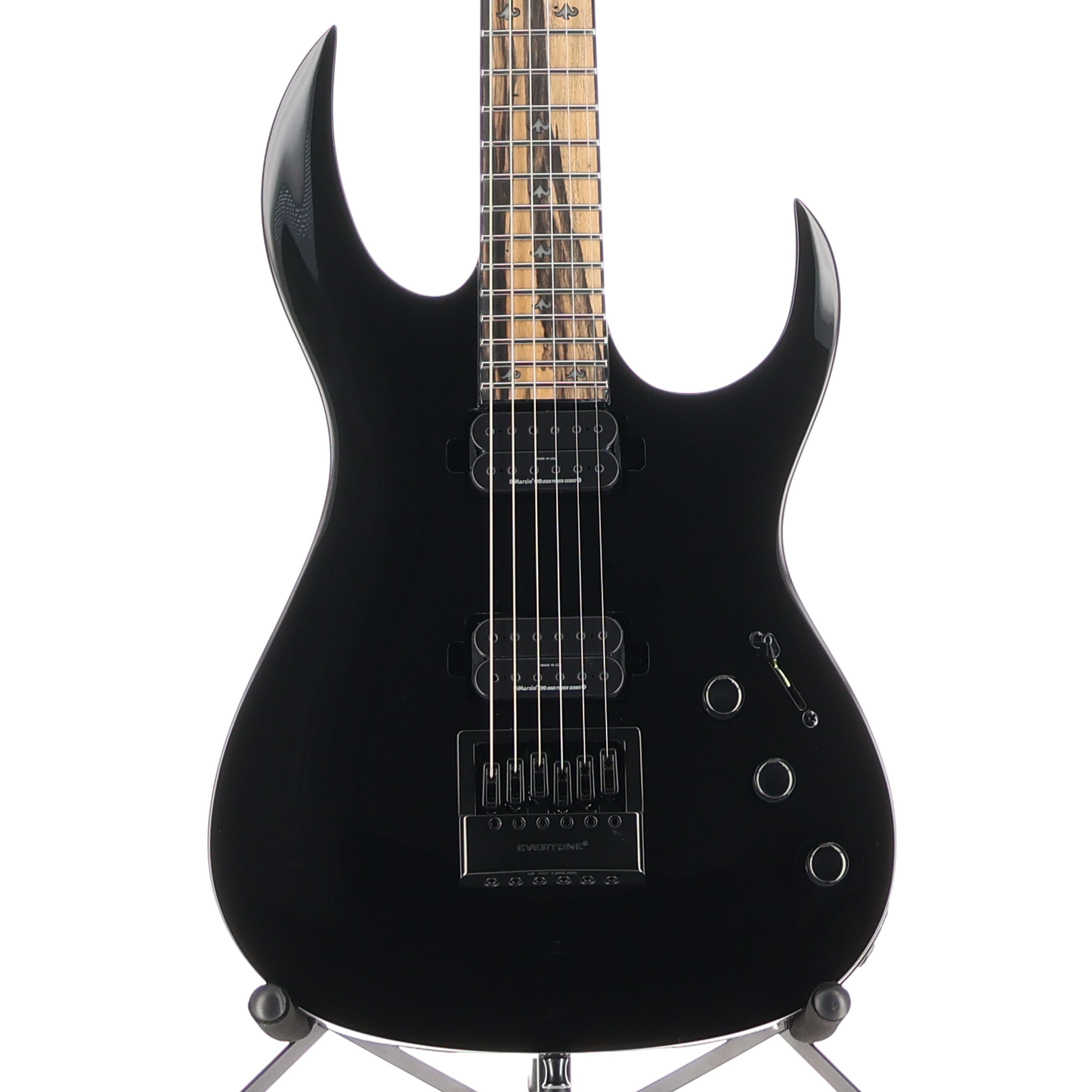 BC Rich Shredzilla Prophecy Archtop with EverTune - Gloss Black, Professional Setup (K3) (60358) (60358)
