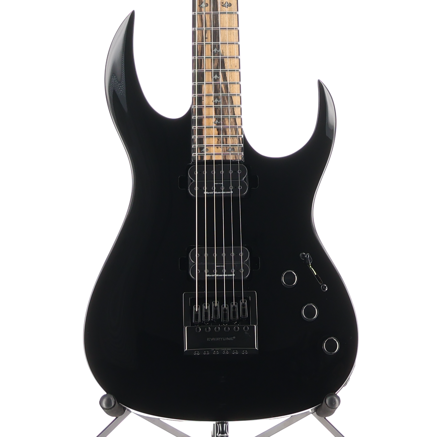 BC Rich Shredzilla Prophecy Archtop with EverTune - Gloss Black, Professional Setup (K3) (60358) (60358)