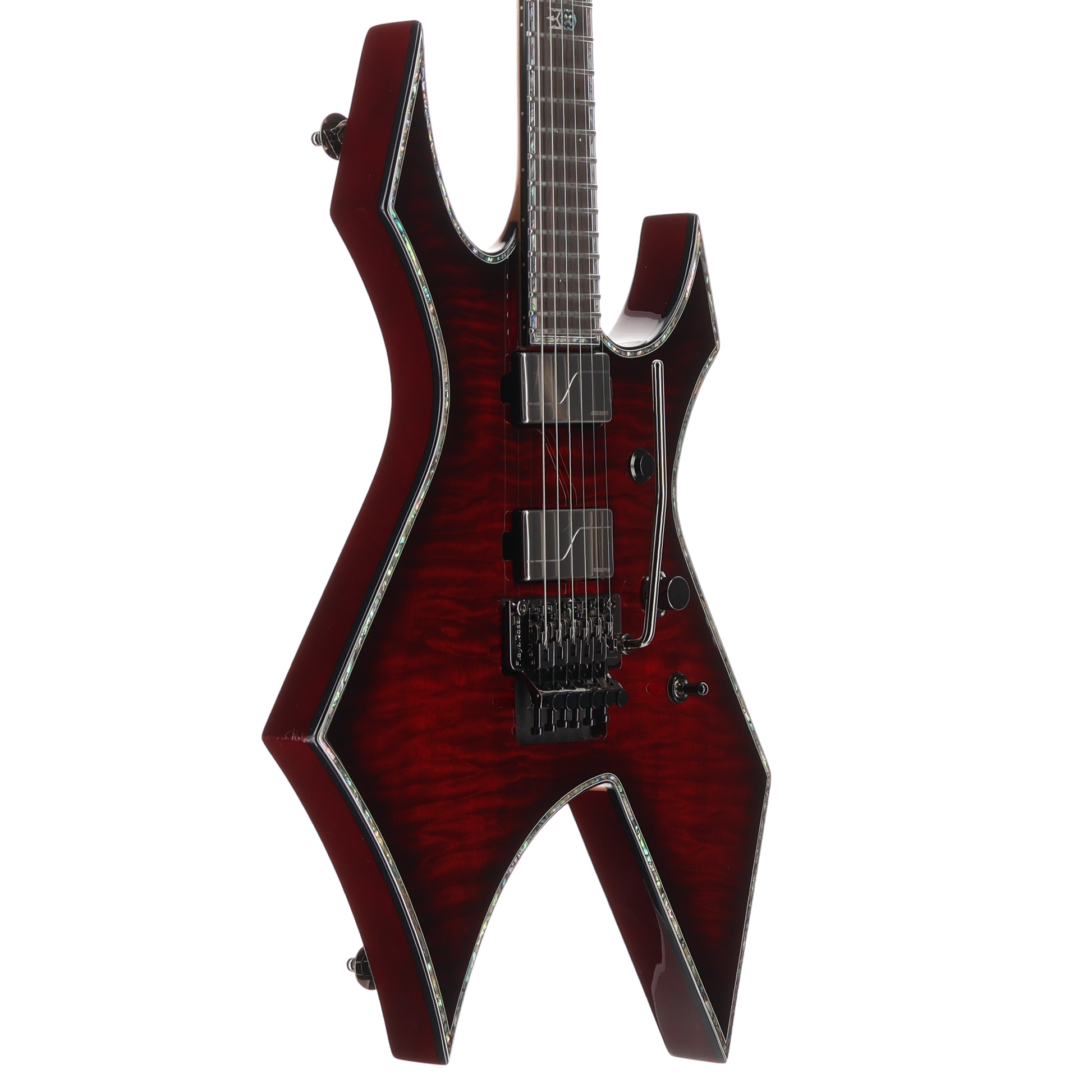 BC Rich Warlock Extreme Exotic Floyd Rose Quilted Maple -Black Cherry (K3) (60060)