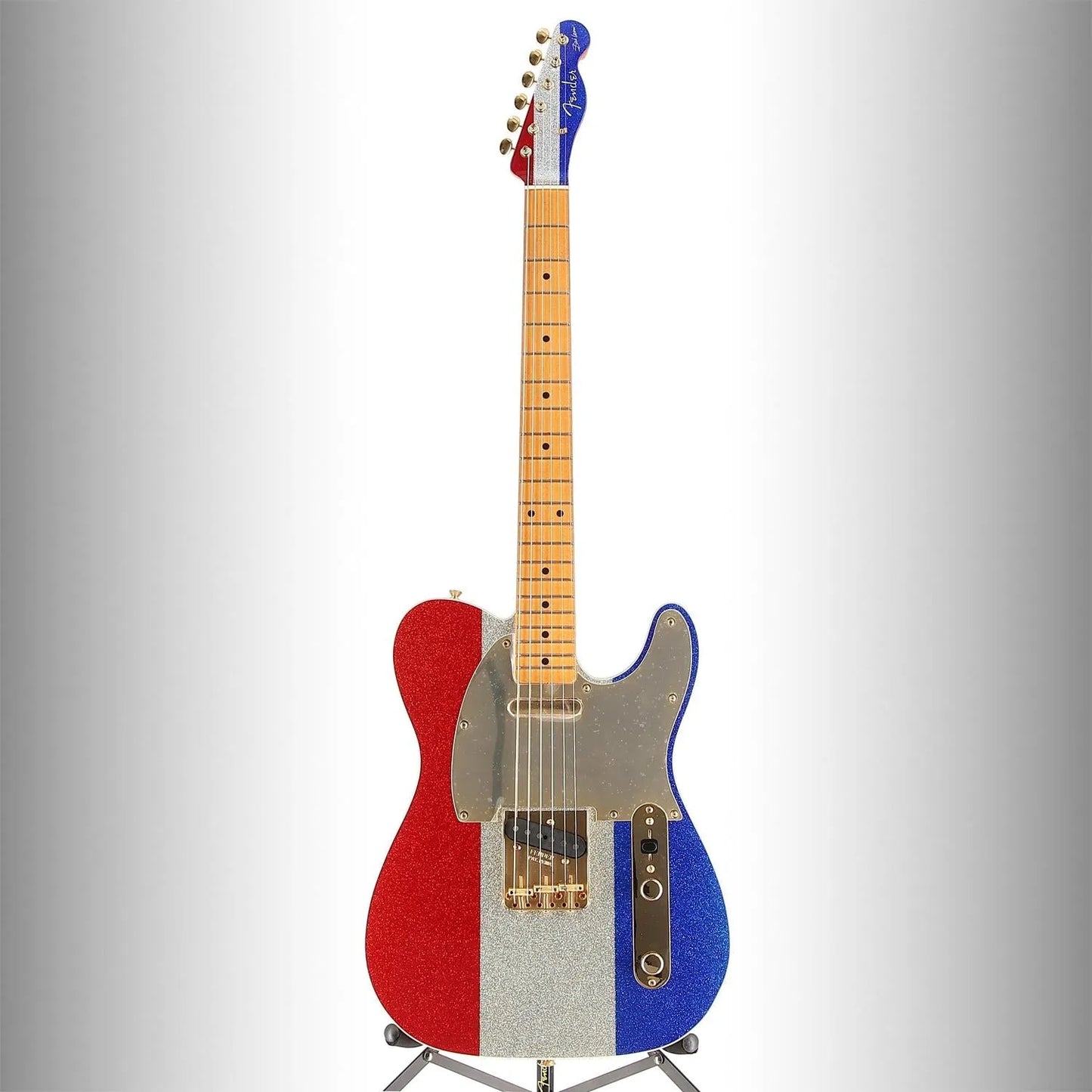 Buck Owens Telecaster, Maple Fingerboard, Red, Silver and Blue Sparkle (L8) (70098)
