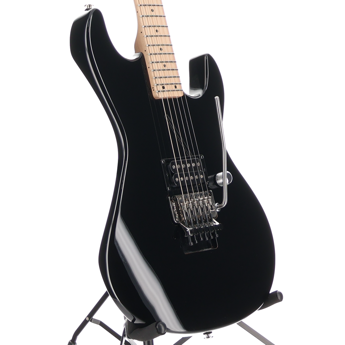 G&L Fullerton Deluxe Rampage 24 - Jet Black, Maple Fingerboard, Chrome Floyd Rose - Gloss Black (F3) (06173)