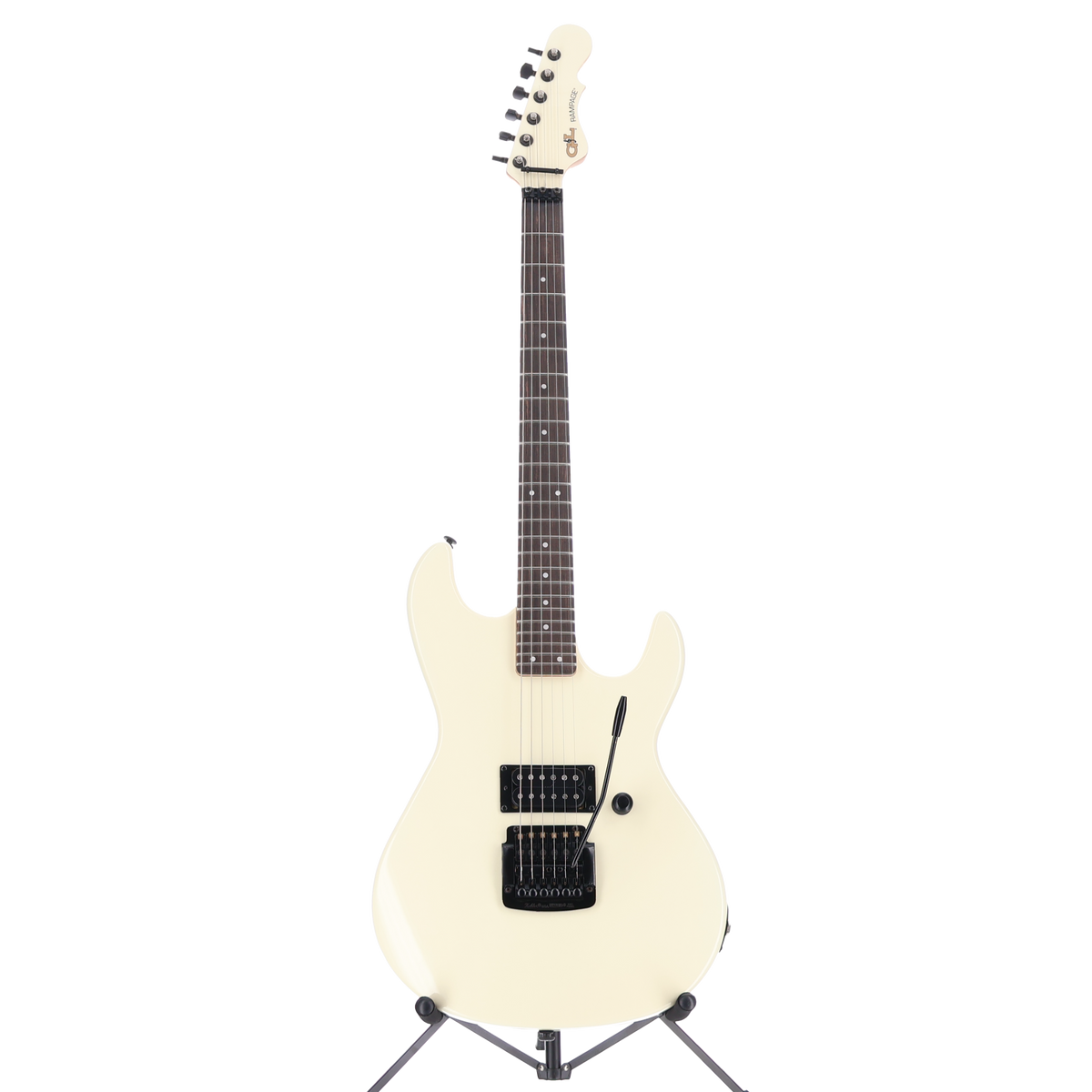 G&L Fullerton Deluxe Rampage 24 - Ivory, Ebony Fingerboard, Black Kahler (K13) (08156)