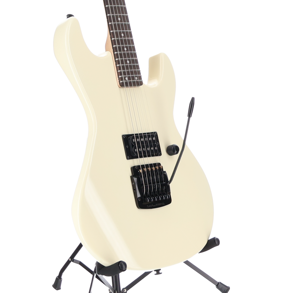 G&L Fullerton Deluxe Rampage 24 - Ivory, Ebony Fingerboard, Black Kahler (K13) (08156)