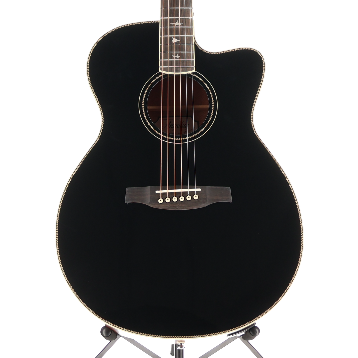 PRS SE A20E Angelus Cutaway Acoustic Electric Guitar - Black (M7) (22240)