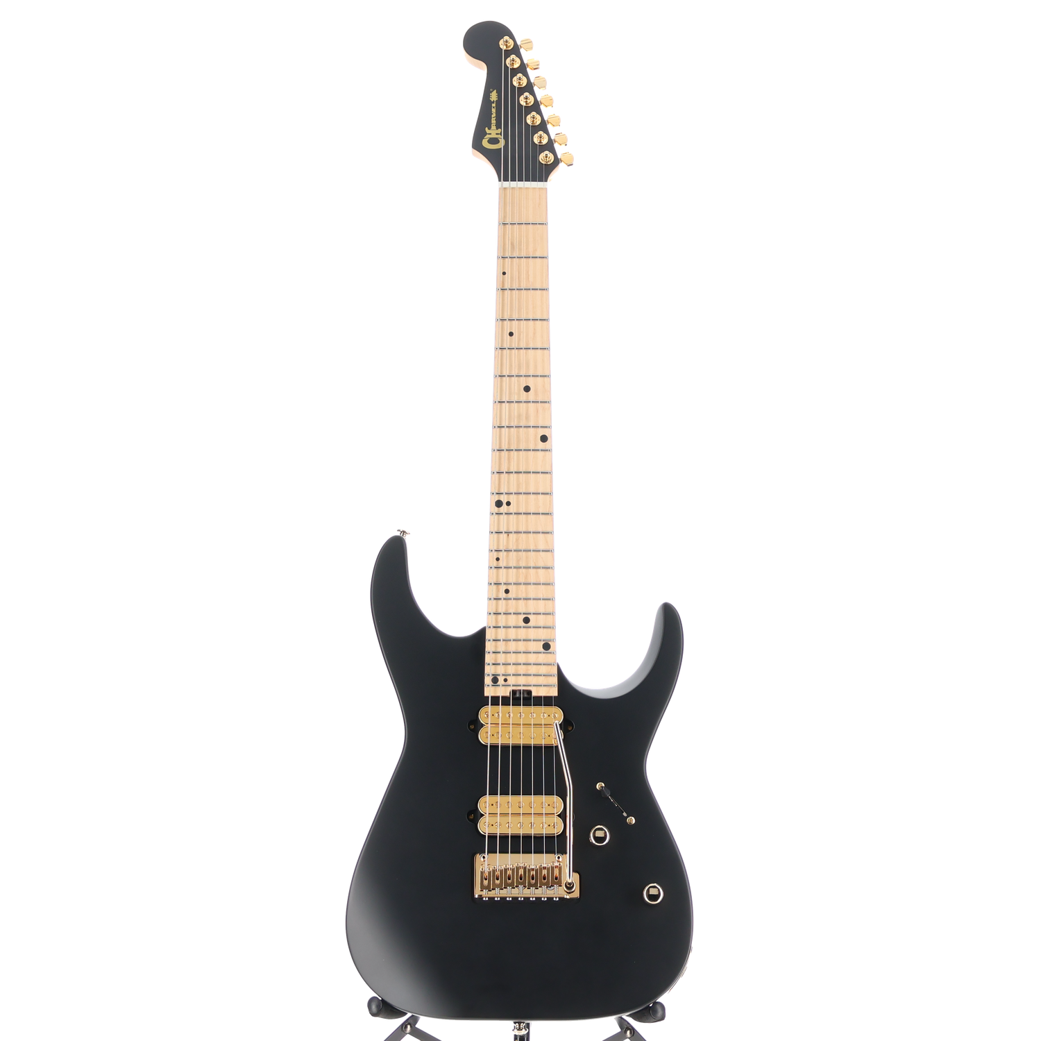Charvel Angel Vivaldi Signature DK24-7 Nova, Satin Black, Maple Fingerboard, Expert Setup (A13) (00058)