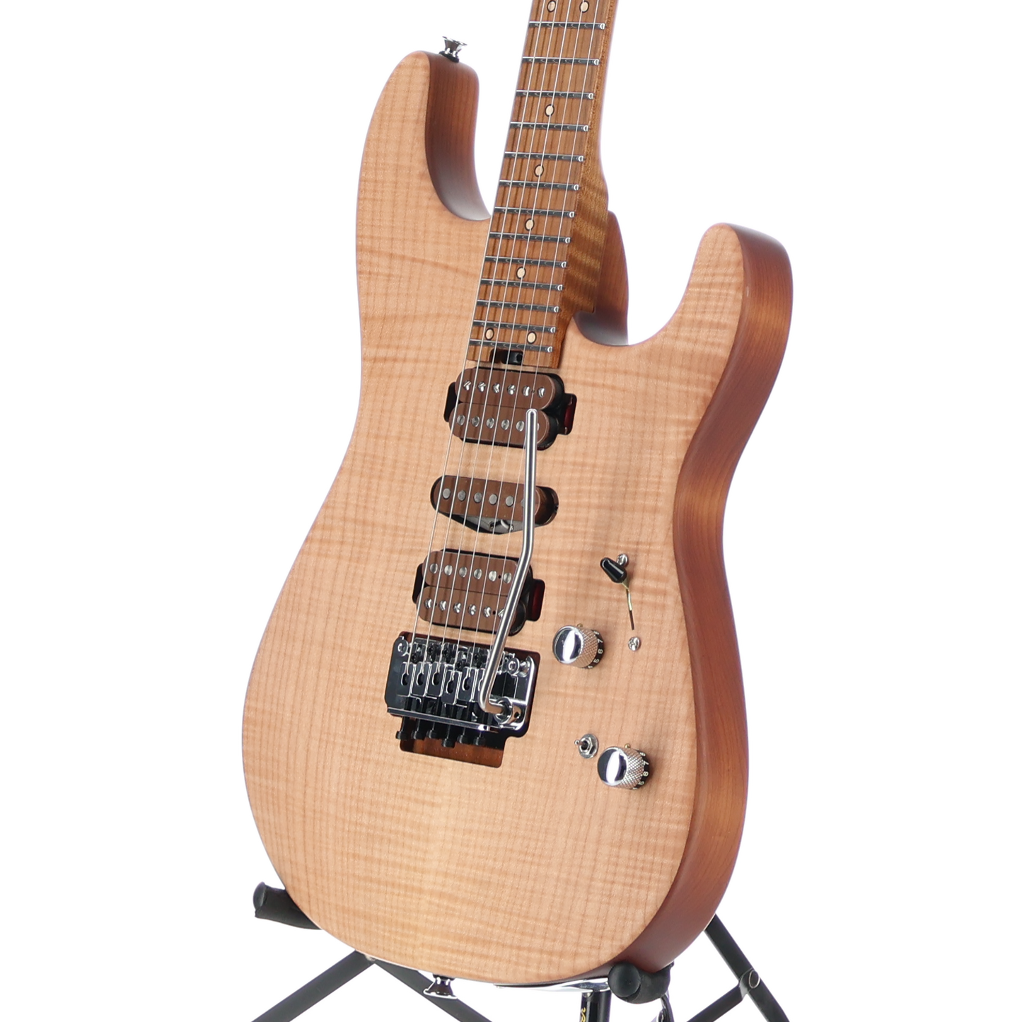 Charvel Custom Shop Guthrie Govan Signature HSH Flame Maple, Caramelized Flame Maple Fingerboard, Natural (RC3) (00231)