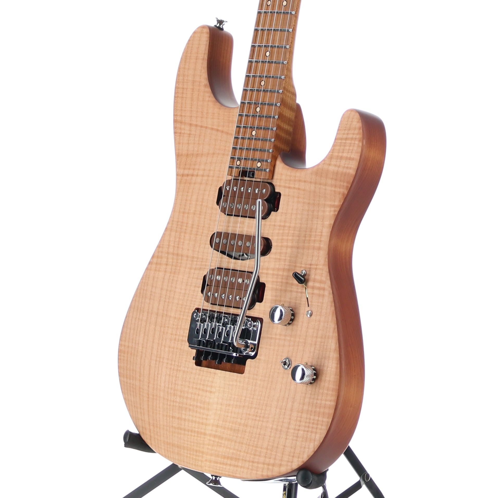 Charvel Custom Shop Guthrie Govan Signature HSH Flame Maple, Caramelized Flame Maple Fingerboard, Natural (RC3) (00231)