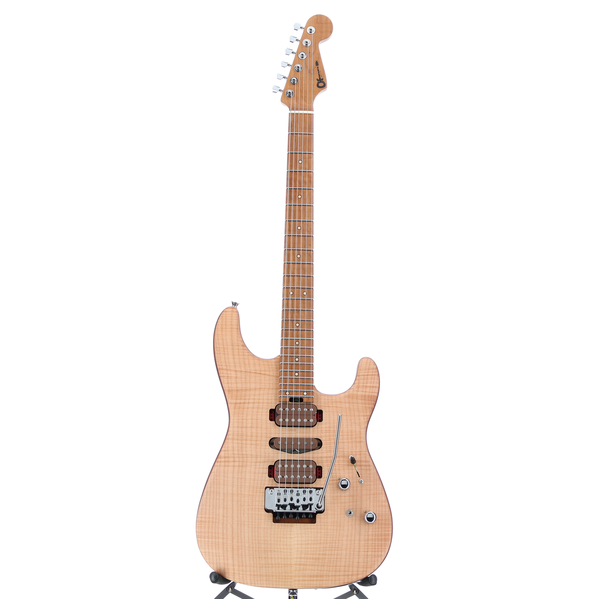 Charvel Custom Shop Guthrie Govan Signature HSH Flame Maple, Caramelized Flame Maple Fingerboard, Natural (RC3) (00231)